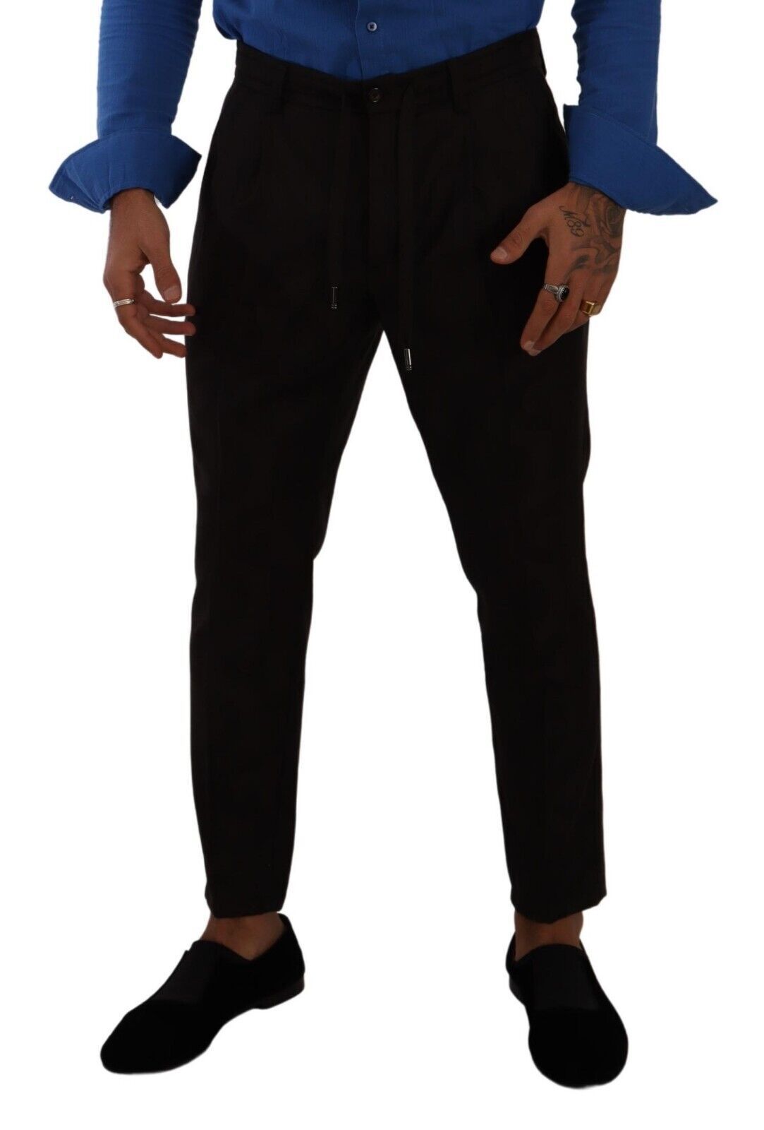 Bordeaux Wool Men Skinny Trouser Pants-Dolce & Gabbana-LabelTerrace.com