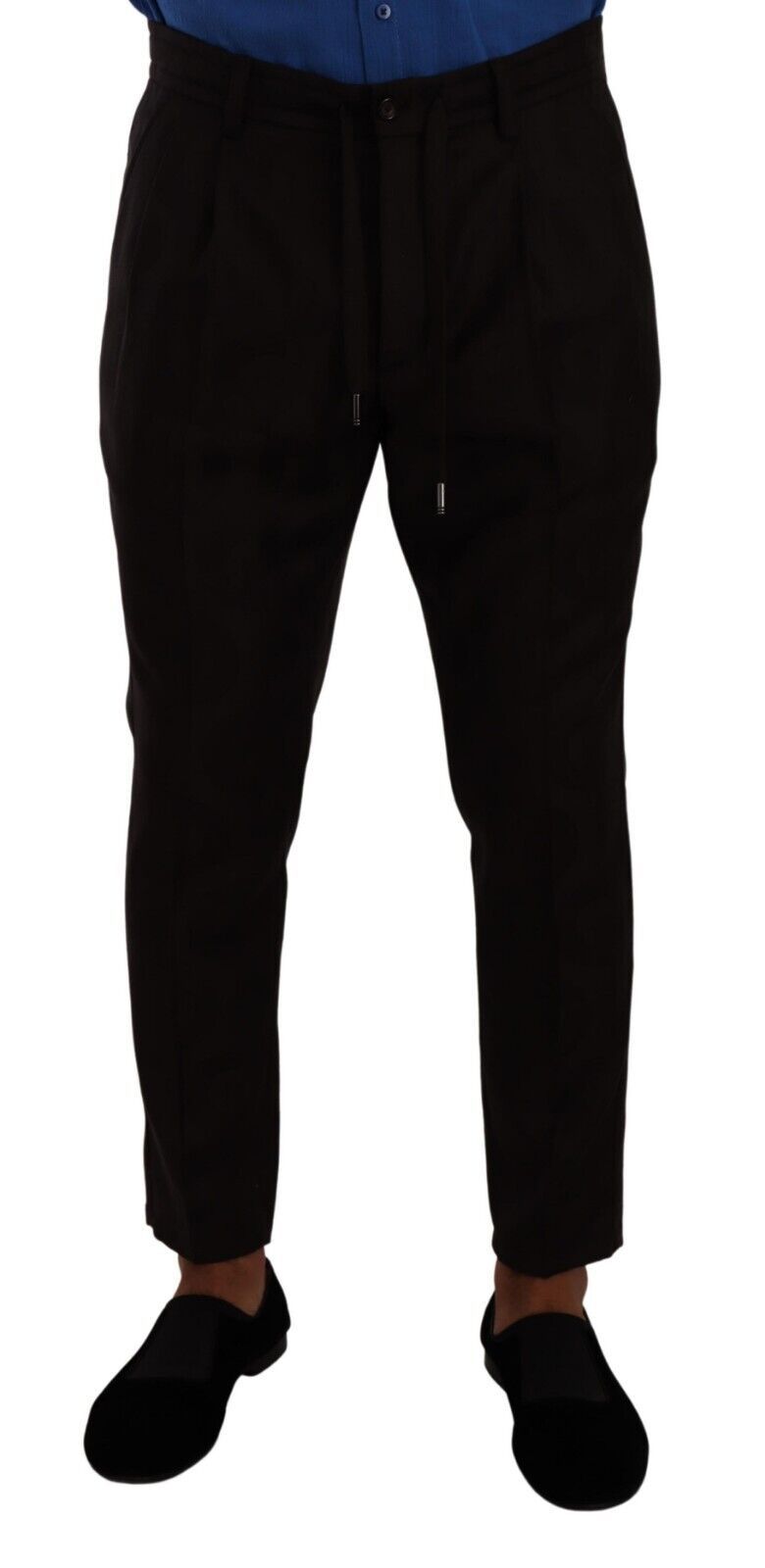 Bordeaux Wool Men Skinny Trouser Pants-Dolce & Gabbana-LabelTerrace.com