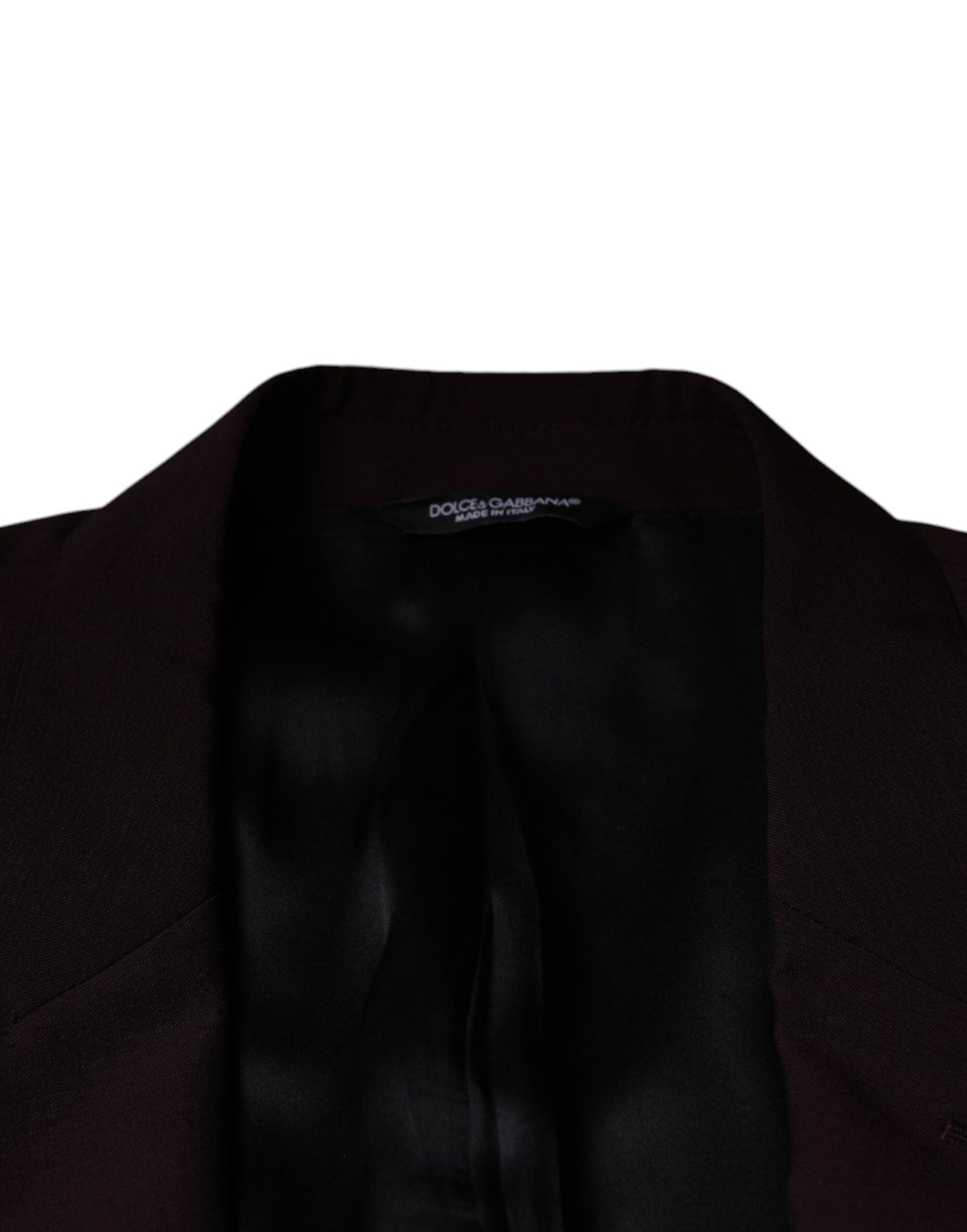 Bordeaux Wool Single Breasted Dress Blazer-Dolce & Gabbana-LabelTerrace.com