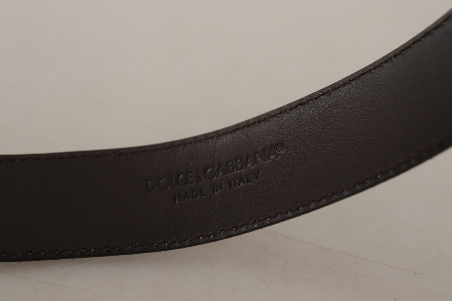 Brown Amore Animal Print Exotic Leather Logo Buckle Belt-Dolce & Gabbana-LabelTerrace.com