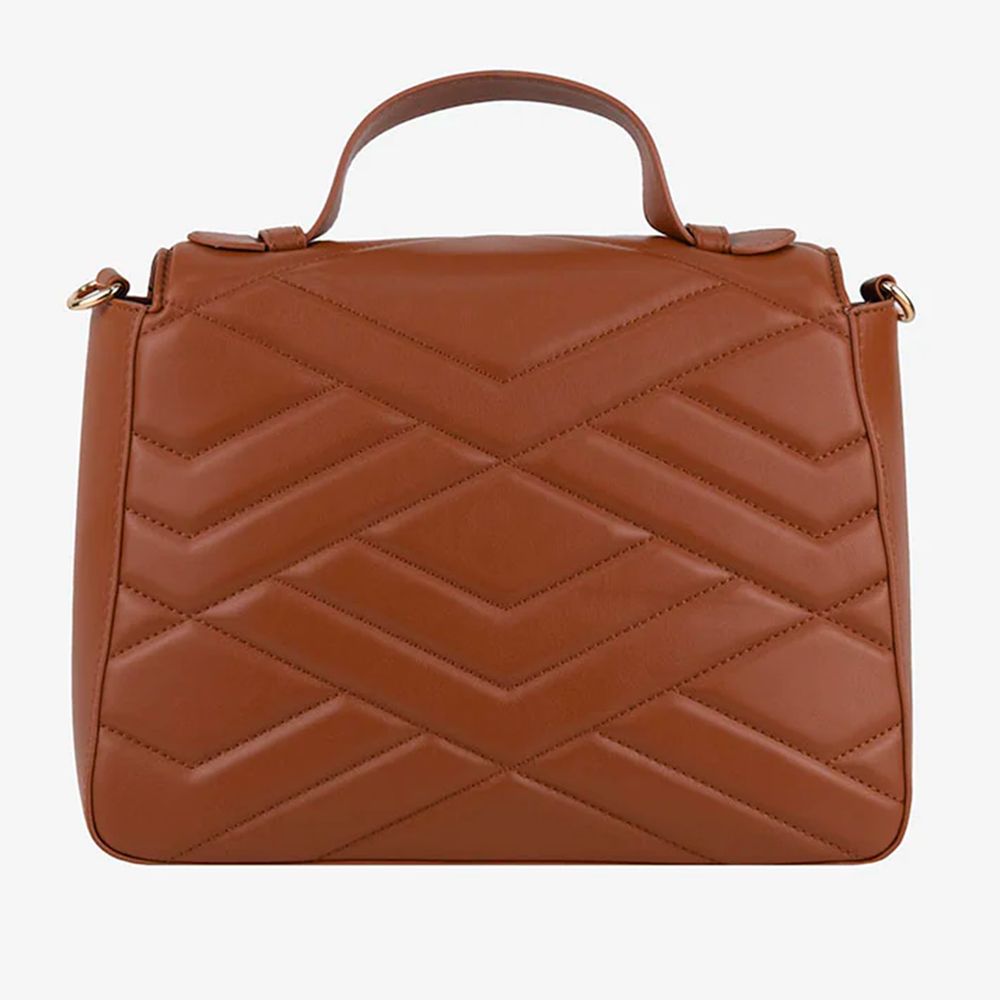 Brown Artificial Leather Women Crossbody Bag-CRISTINAEFFE-LabelTerrace.com