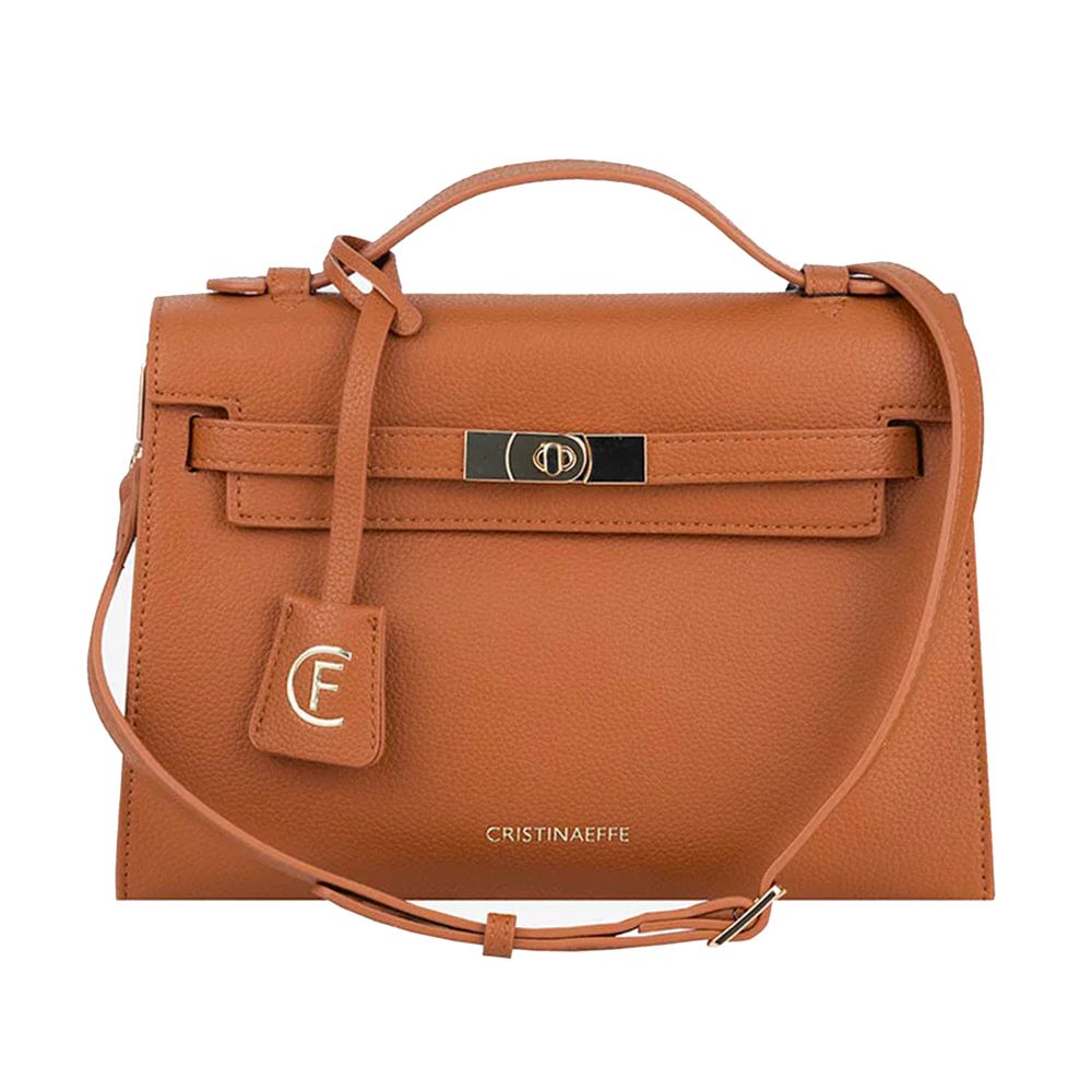 Brown Artificial Leather Women Crossbody Bag-CRISTINAEFFE-LabelTerrace.com