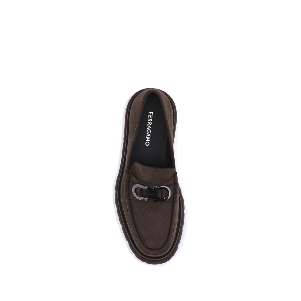 Brown Calf Leather Bos Taurus Slip-On Loafers
