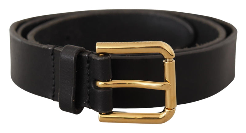 Brown Classic Leather Gold Metal Buckle Belt-Dolce & Gabbana-LabelTerrace.com