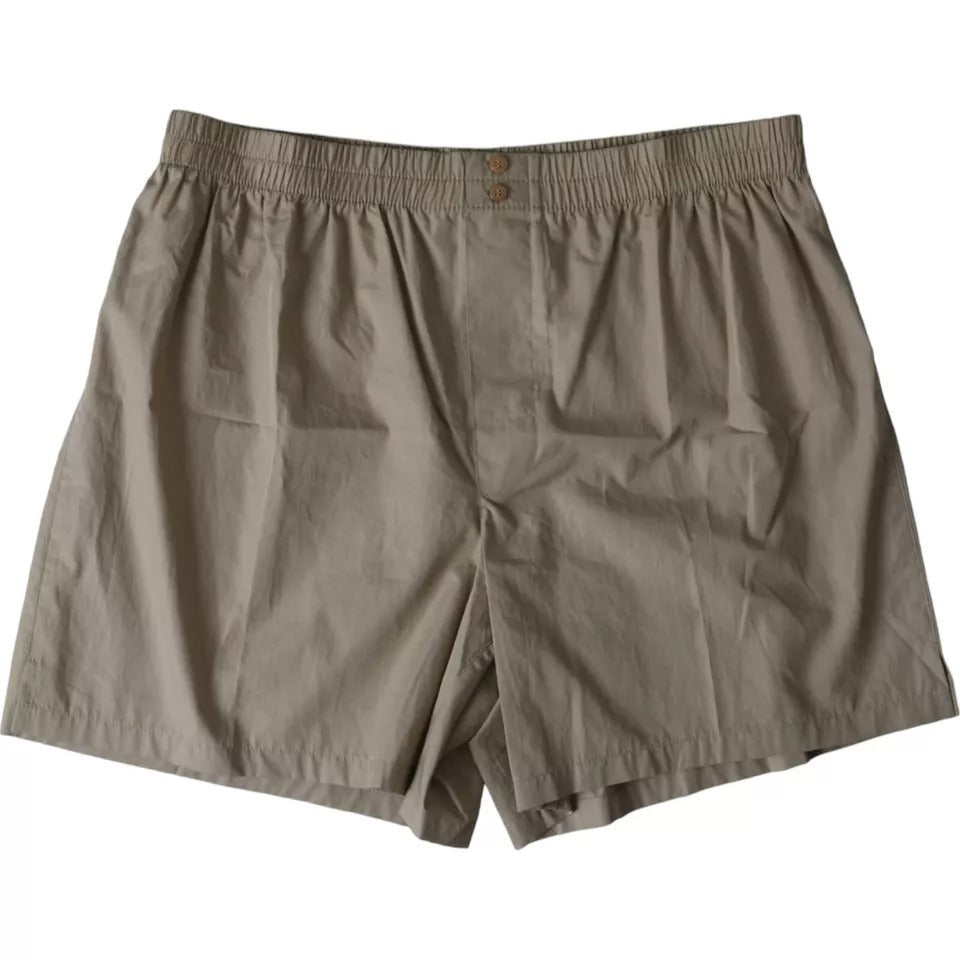 Brown Cotton Regular Boxer Shorts Underwear-Dolce & Gabbana-LabelTerrace.com