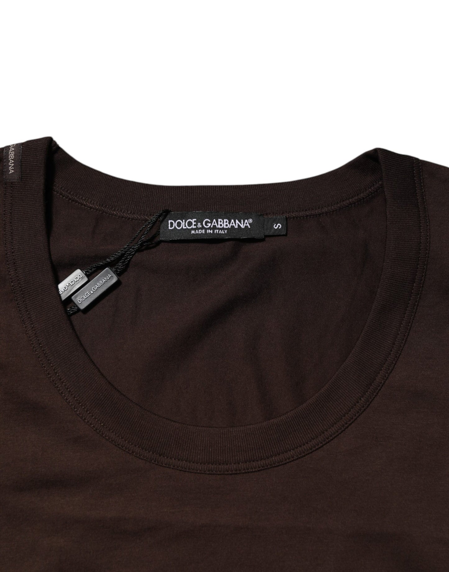 Brown Cotton Sleeveless Underwear Men Tank Top-Dolce & Gabbana-LabelTerrace.com