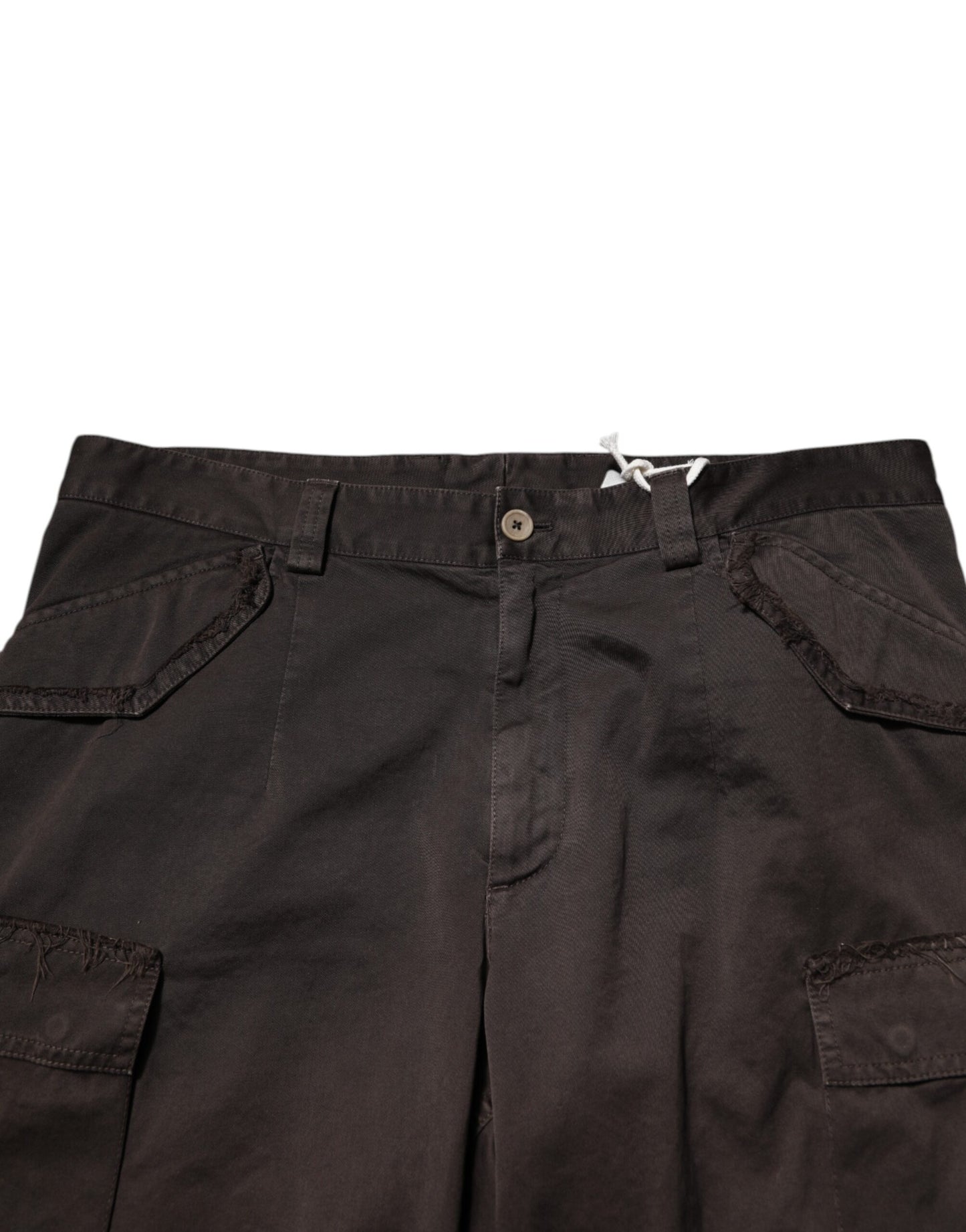Brown Cotton Stretch Cargo Men Trouser Pants-Dolce & Gabbana-LabelTerrace.com