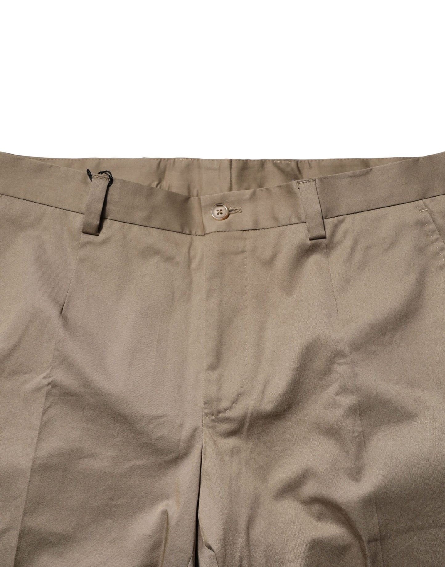 Brown Cotton Tapered Men Formal Pants-Dolce & Gabbana-LabelTerrace.com