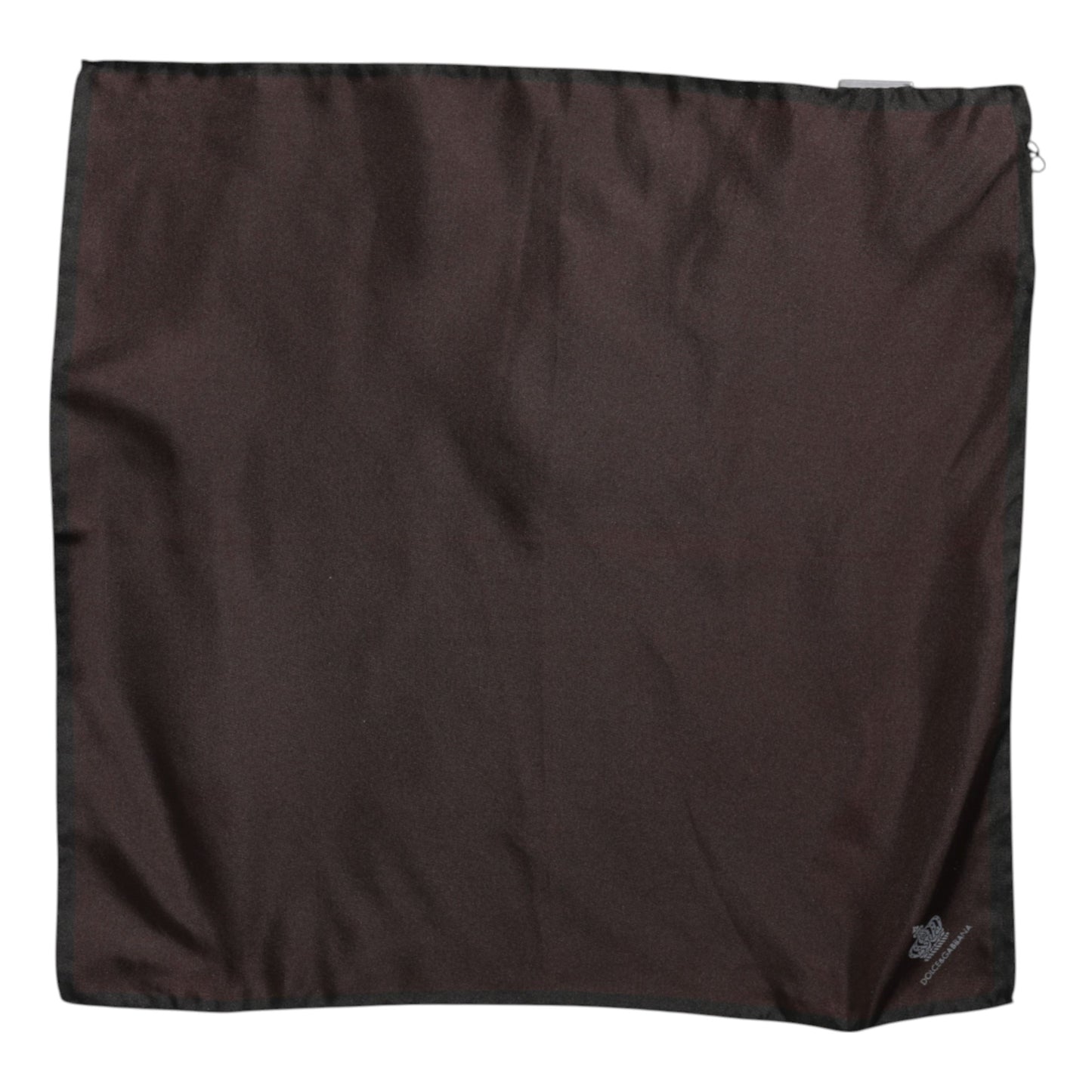 Brown DG Crown Silk Square Men Foulard Scarf-Dolce & Gabbana-LabelTerrace.com