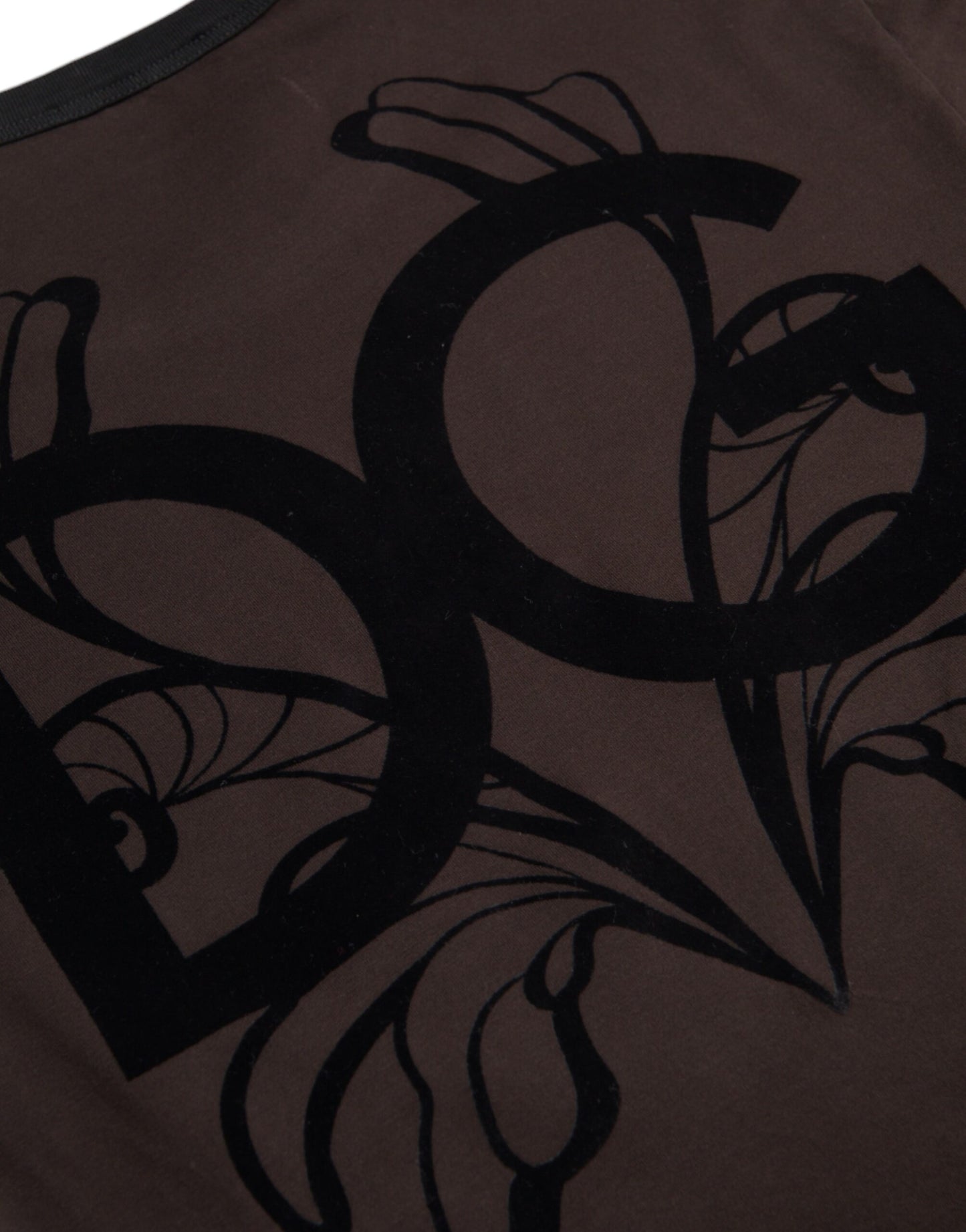 Brown DG Logo Crewneck Pullover Sweater-Dolce & Gabbana-LabelTerrace.com