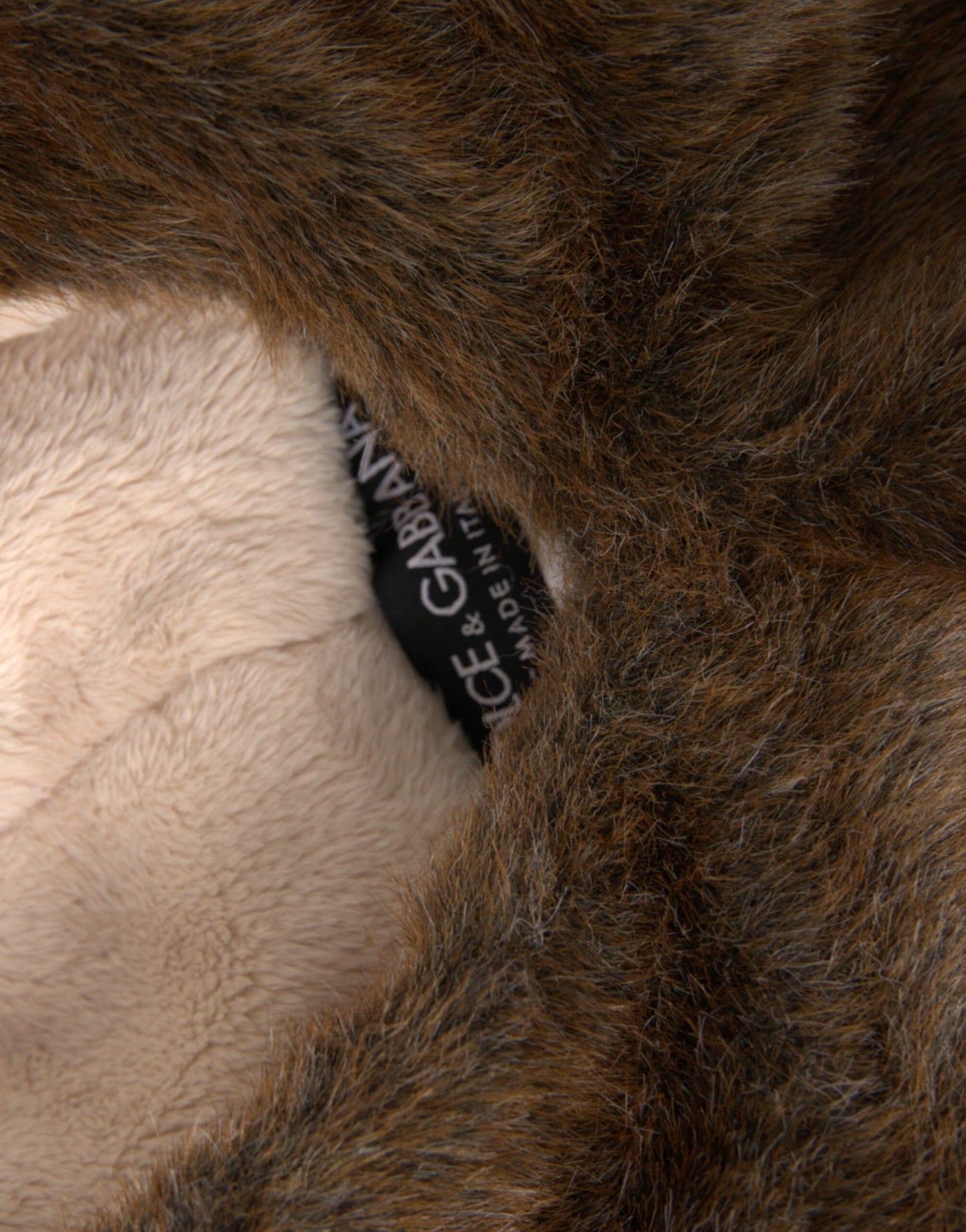 Brown Deer Faux Fur Whole Head Hat-Dolce & Gabbana-LabelTerrace.com