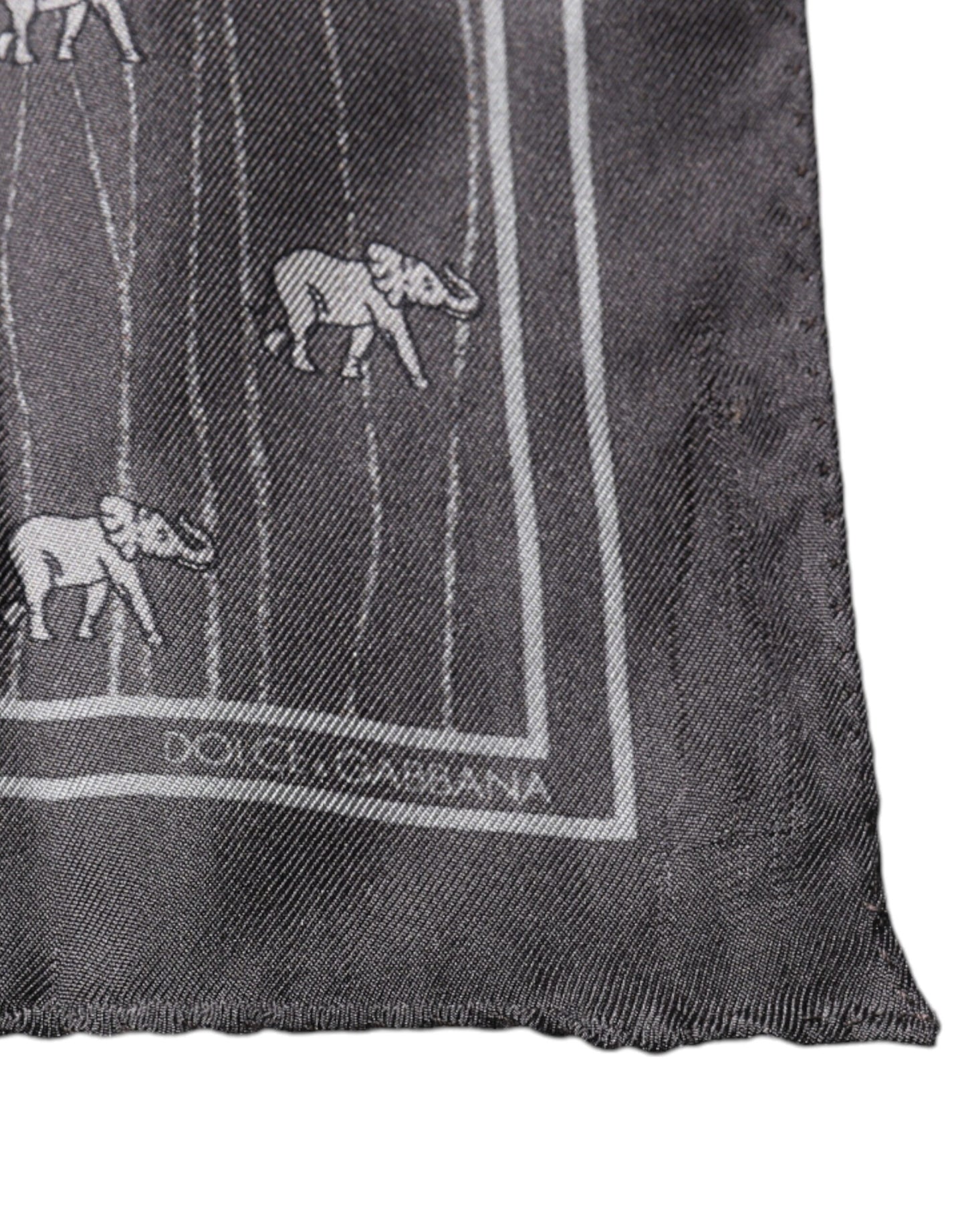 Brown Elephant Fantasy Handkerchief Scarf-Dolce & Gabbana-LabelTerrace.com