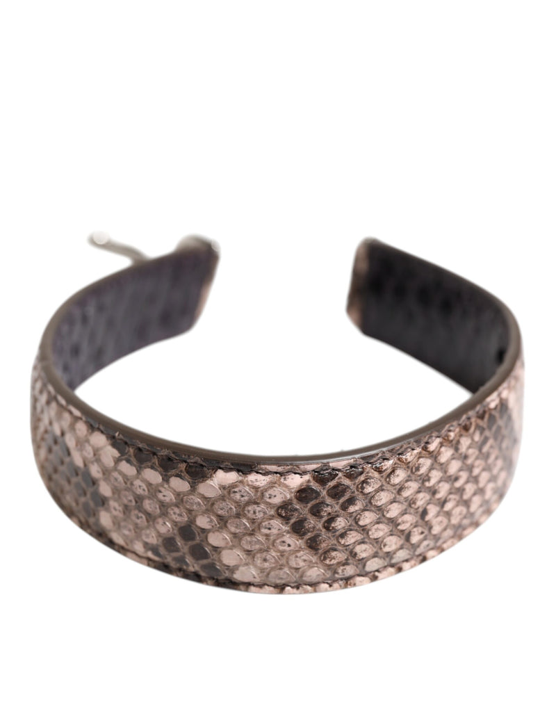 Brown Exotic Leather Handbag Accessory Shoulder Strap-Dolce & Gabbana-LabelTerrace.com