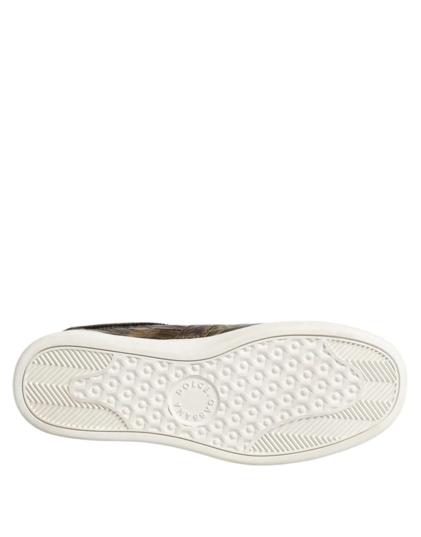 Brown Exotic Leather Low Top Sneakers Shoes-Dolce & Gabbana-LabelTerrace.com