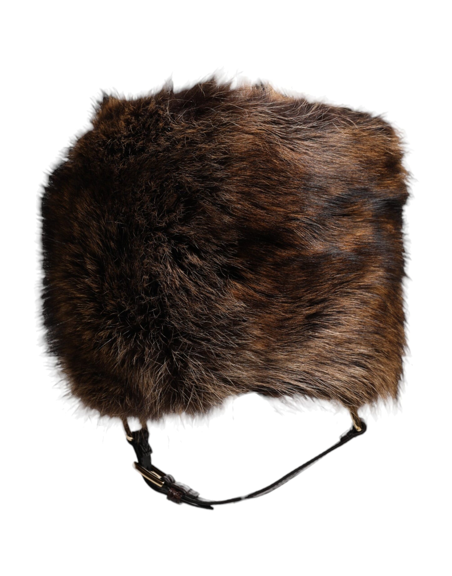 Brown Fur Women Bucket Hat-Dolce & Gabbana-LabelTerrace.com