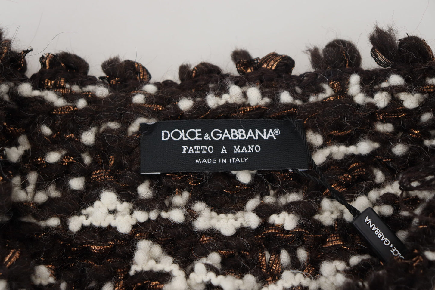 Brown Knitted Wool Fatto A Mano Sweater-Dolce & Gabbana-LabelTerrace.com