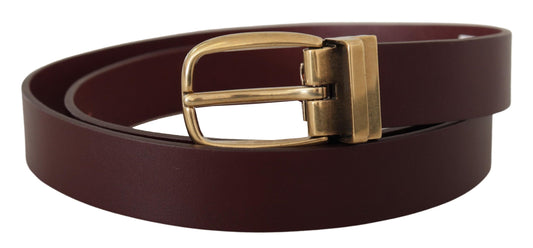 Brown Leather Classic Gold Metal Buckle Belt-Dolce & Gabbana-LabelTerrace.com