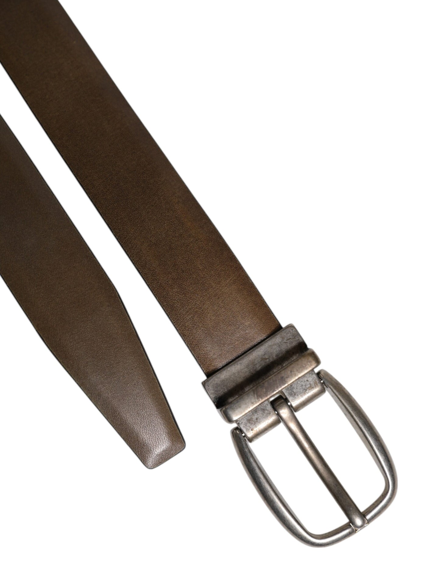 Brown Leather Classic Metal Logo Buckle Belt-Dolce & Gabbana-LabelTerrace.com