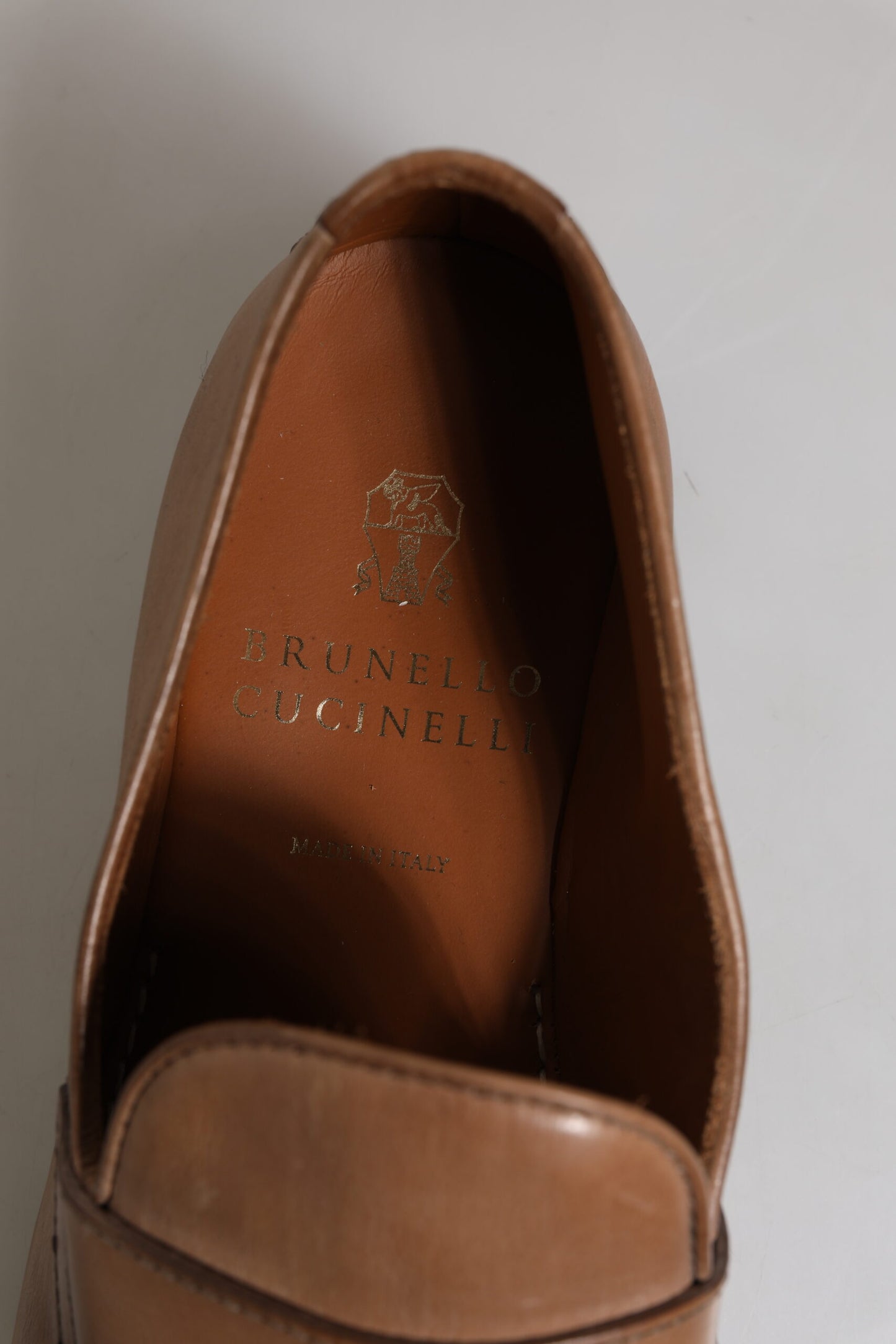 Brown Leather Loafer Dress Formal Shoes-Brunello Cucinelli-LabelTerrace.com