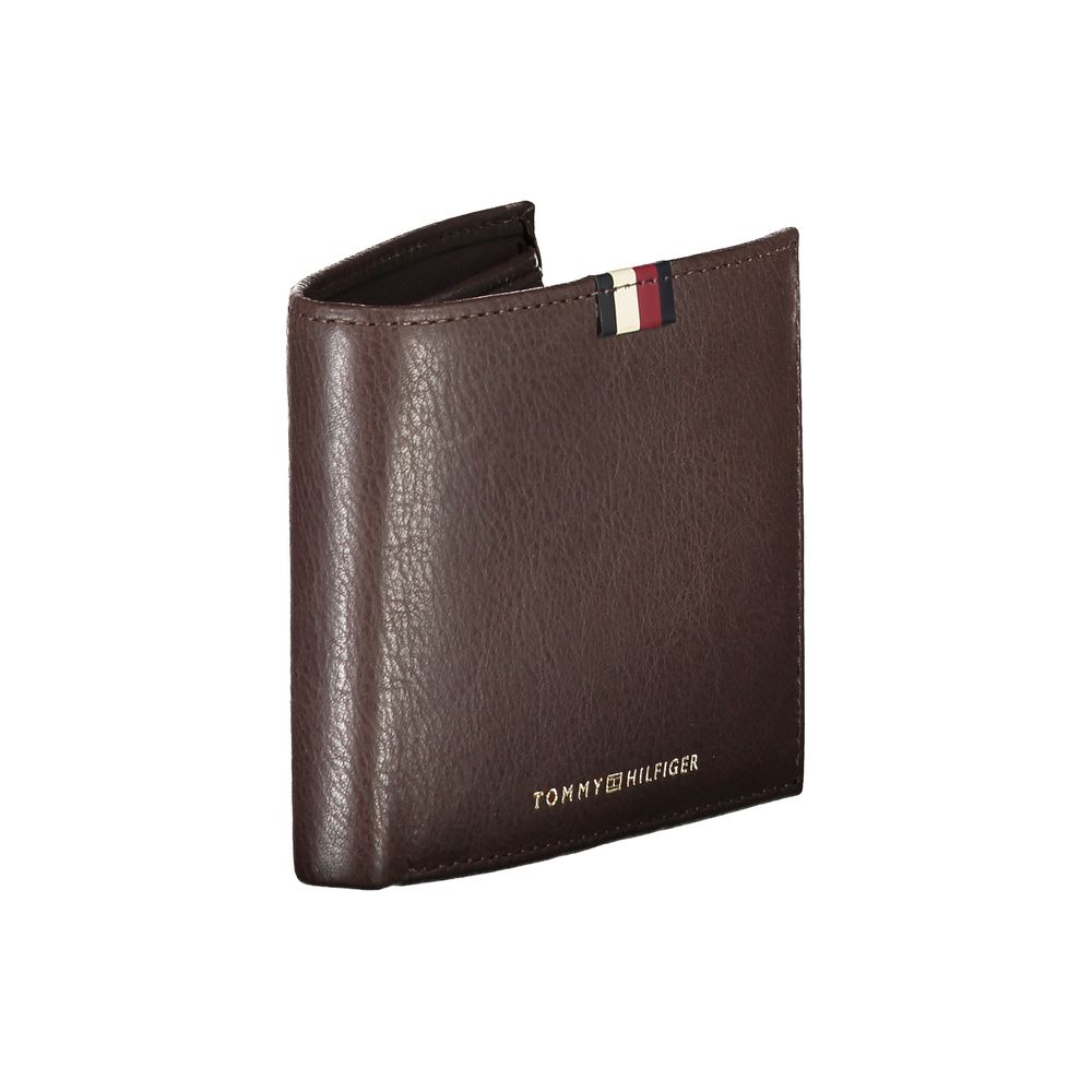 Brown Leather Men Wallet-Tommy Hilfiger-LabelTerrace.com