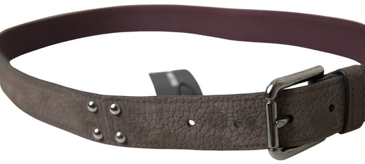 Brown Leather Metal Buckle Men Cintura Belt-Dolce & Gabbana-LabelTerrace.com
