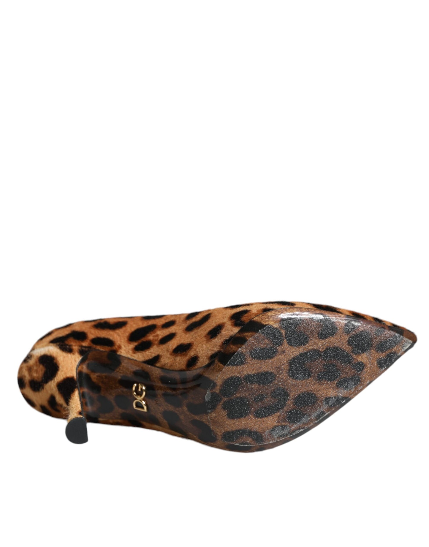 Brown Leopard Calf Hair Heels Pumps Shoes-Dolce & Gabbana-LabelTerrace.com