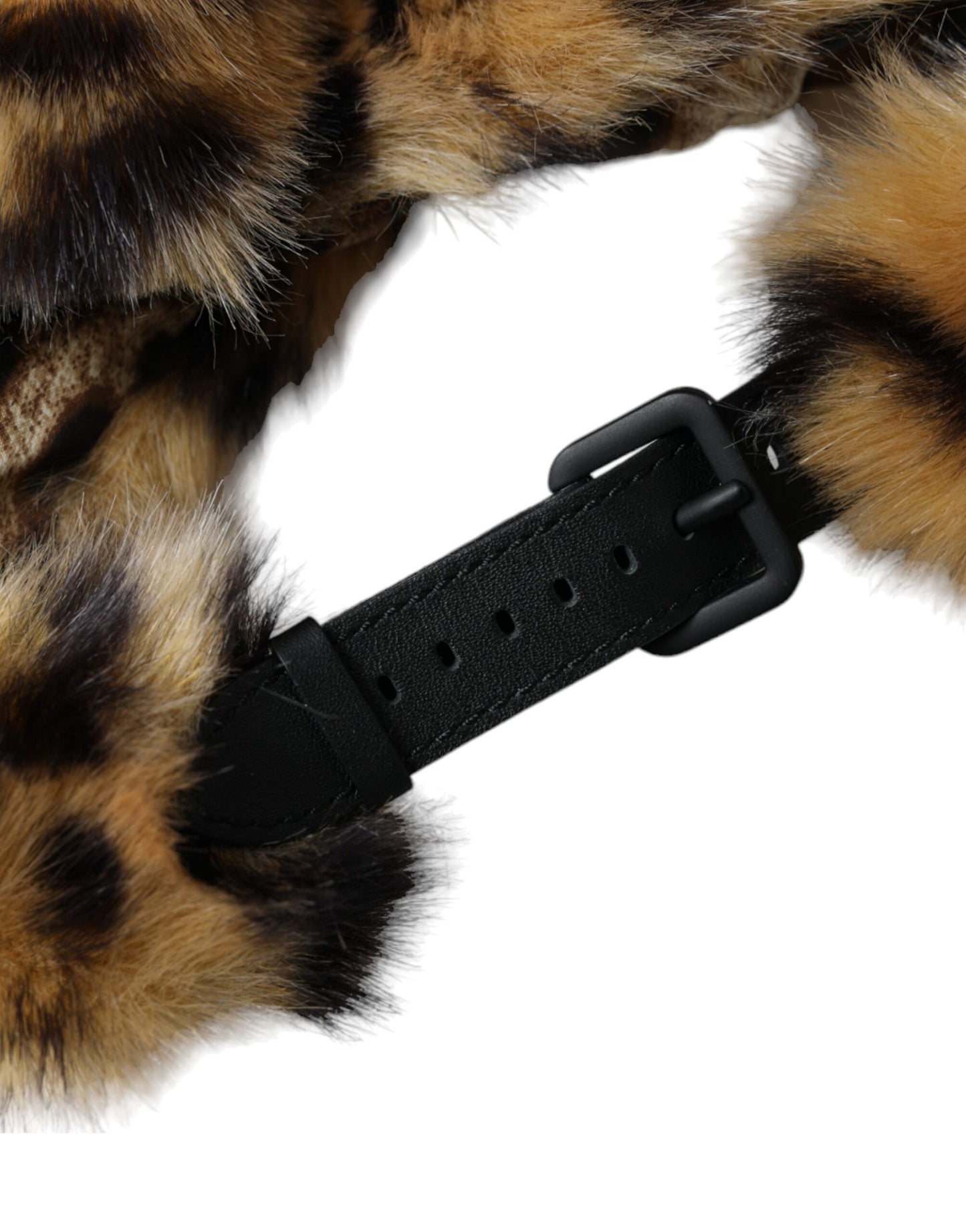 Brown Leopard Fur Women Bucket Hat-Dolce & Gabbana-LabelTerrace.com