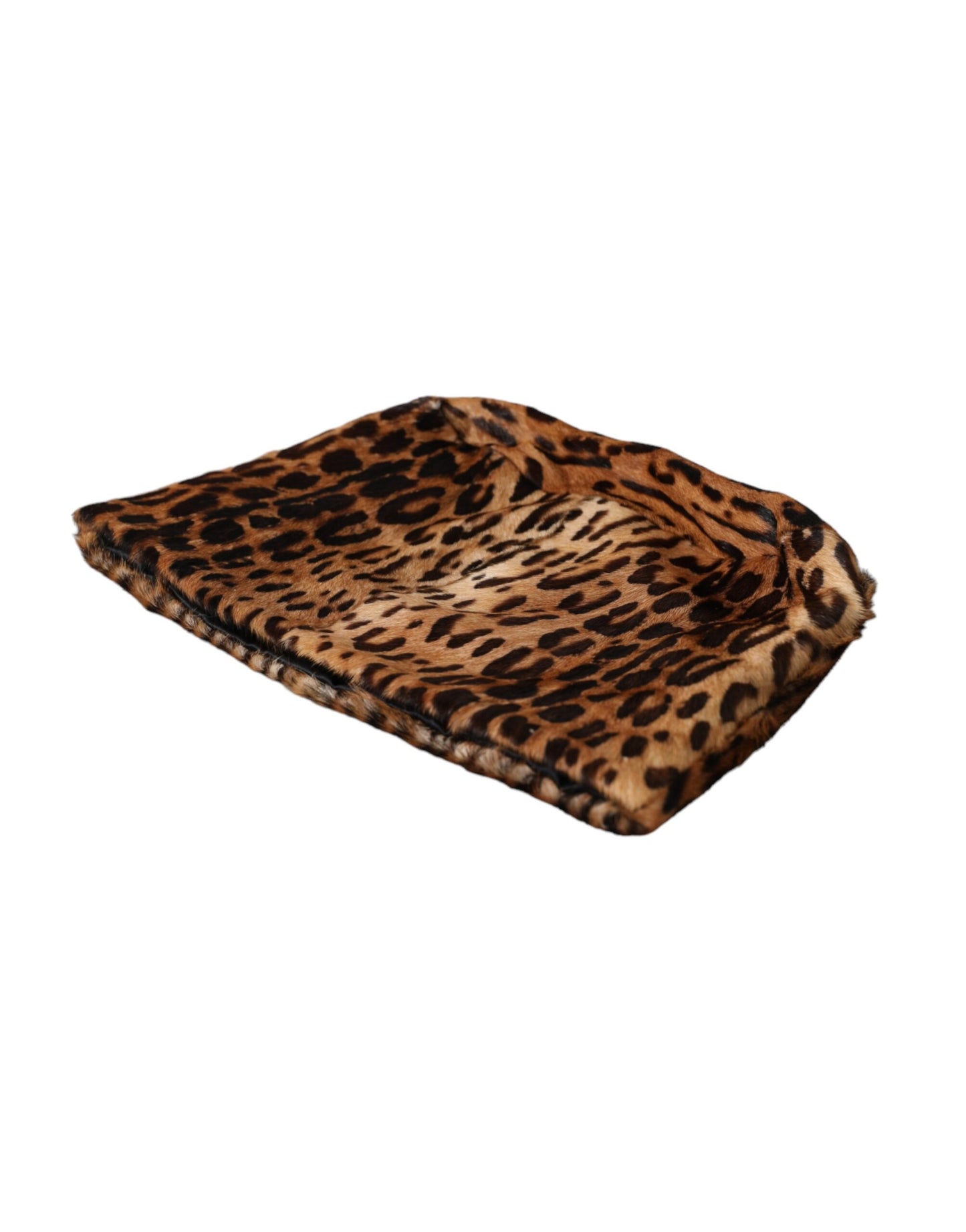 Brown Leopard Fur Women Bucket Hat-Dolce & Gabbana-LabelTerrace.com