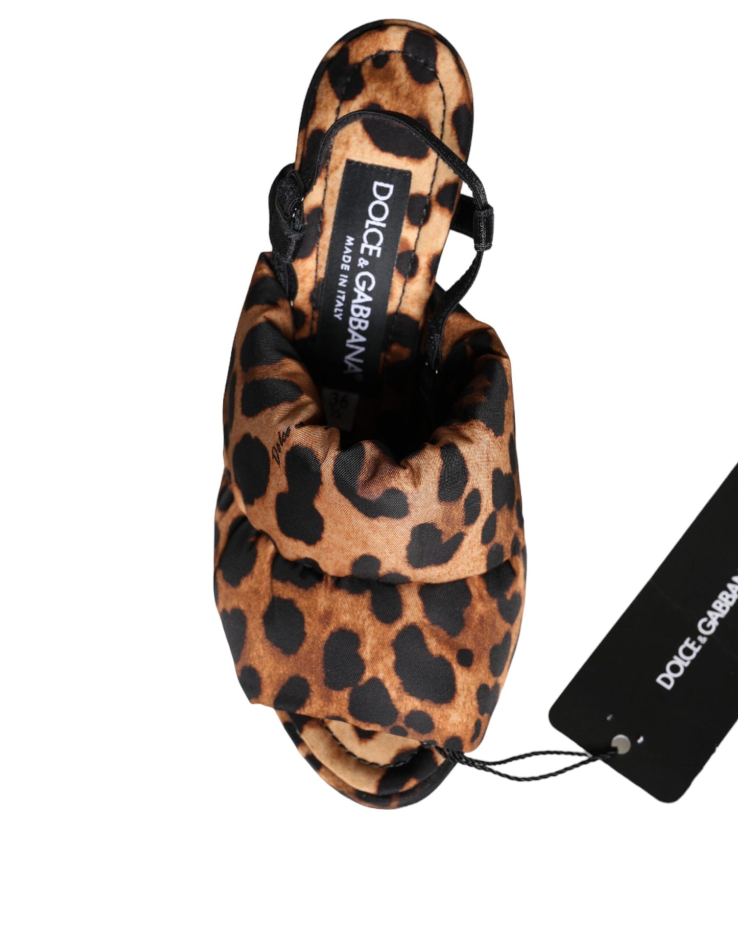 Brown Leopard Keira Slingback Sandals Shoes-Dolce & Gabbana-LabelTerrace.com