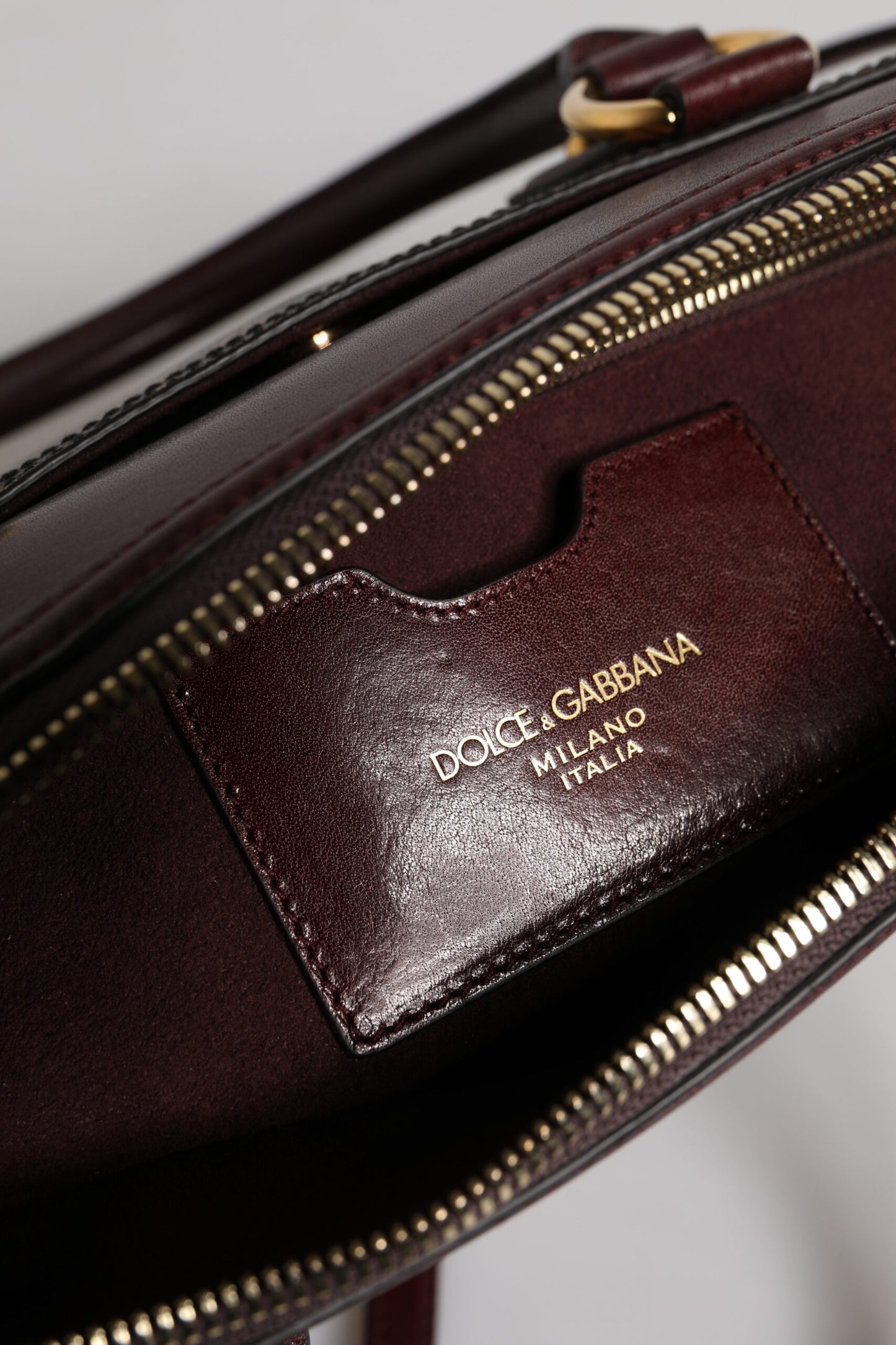 Brown Leopard Leather Shoulder Strap Duffle Bag-Dolce & Gabbana-LabelTerrace.com