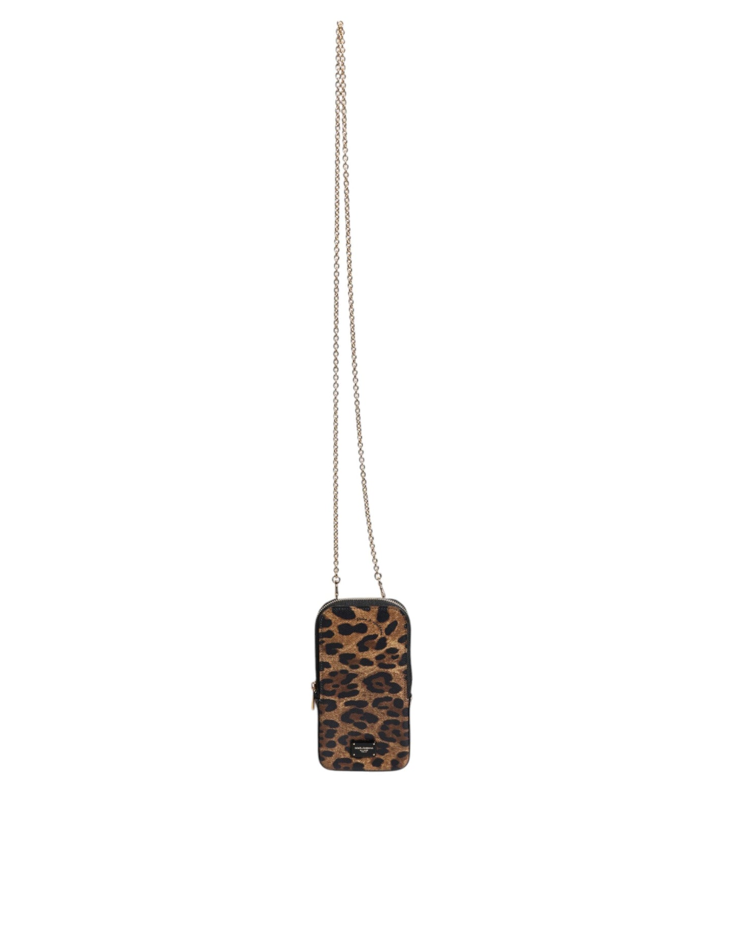 Brown Leopard Print Dauphine Leather Zip Around Wallet-Dolce & Gabbana-LabelTerrace.com