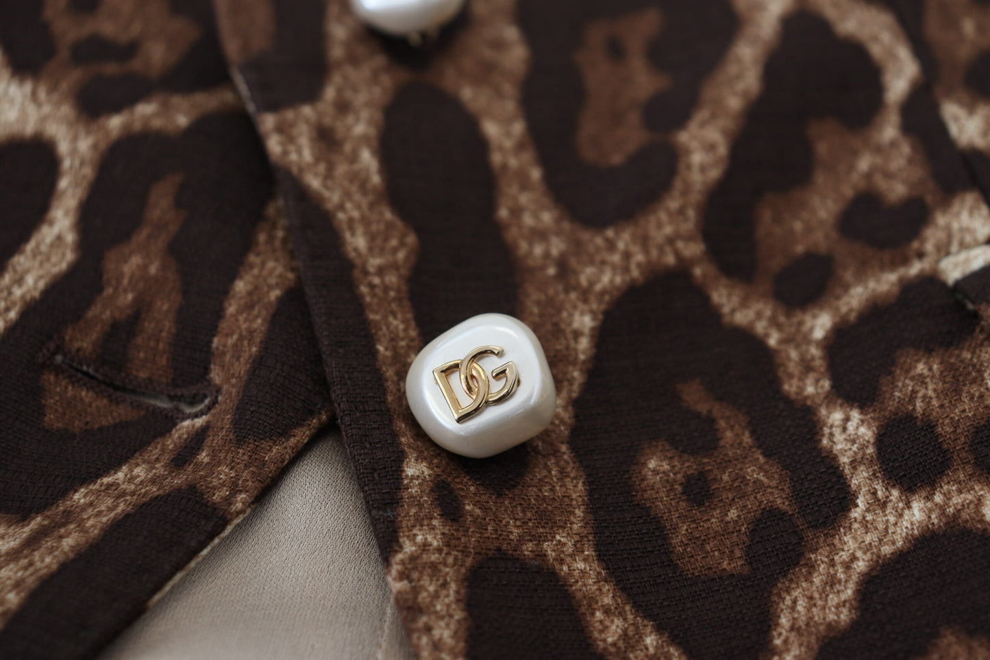 Brown Leopard Print Wool A-line Mini Skirt-Dolce & Gabbana-LabelTerrace.com