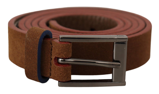 Brown Logo Engraved Metal Waist Buckle Belt-Dolce & Gabbana-LabelTerrace.com