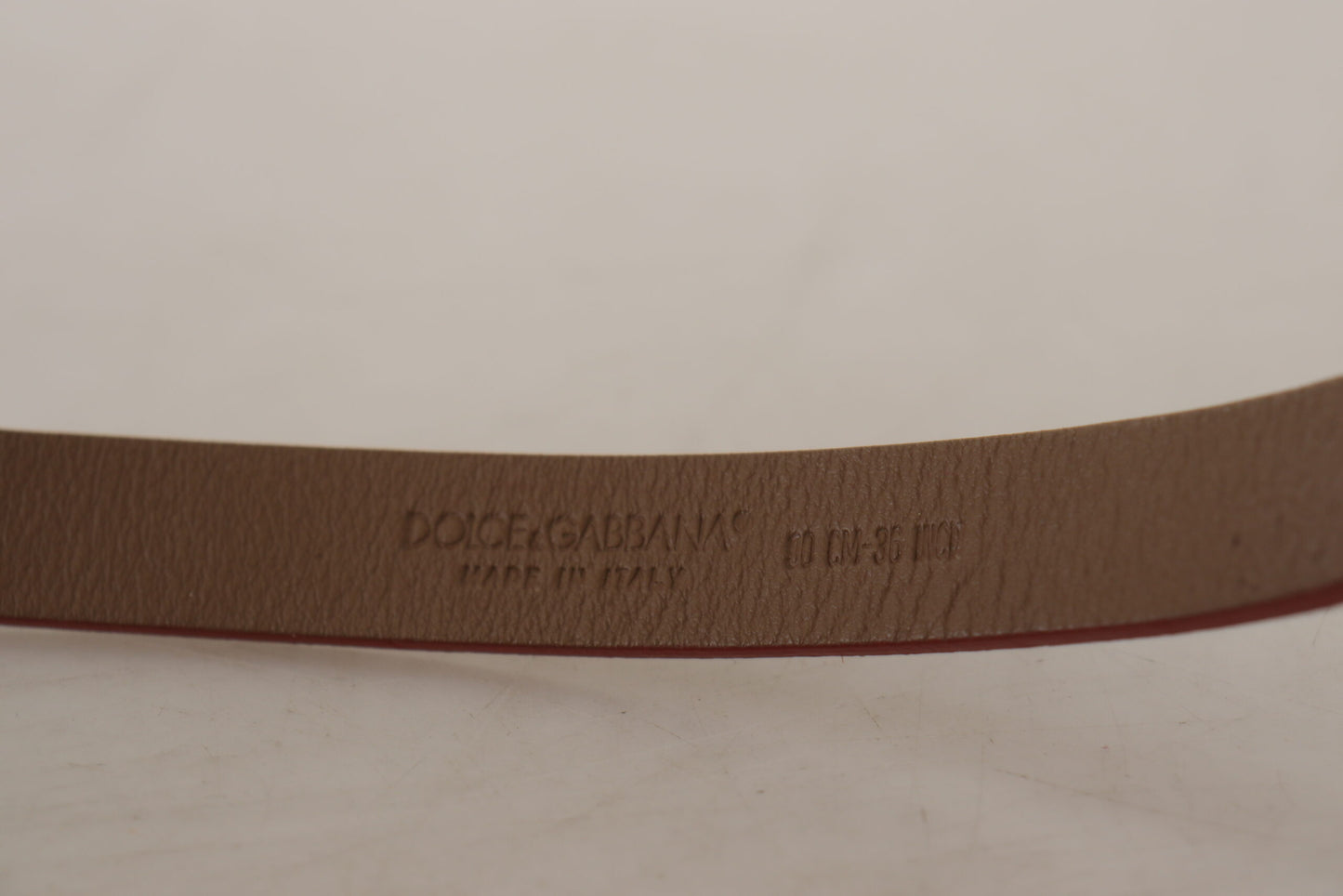 Brown Logo Engraved Metal Waist Buckle Belt-Dolce & Gabbana-LabelTerrace.com
