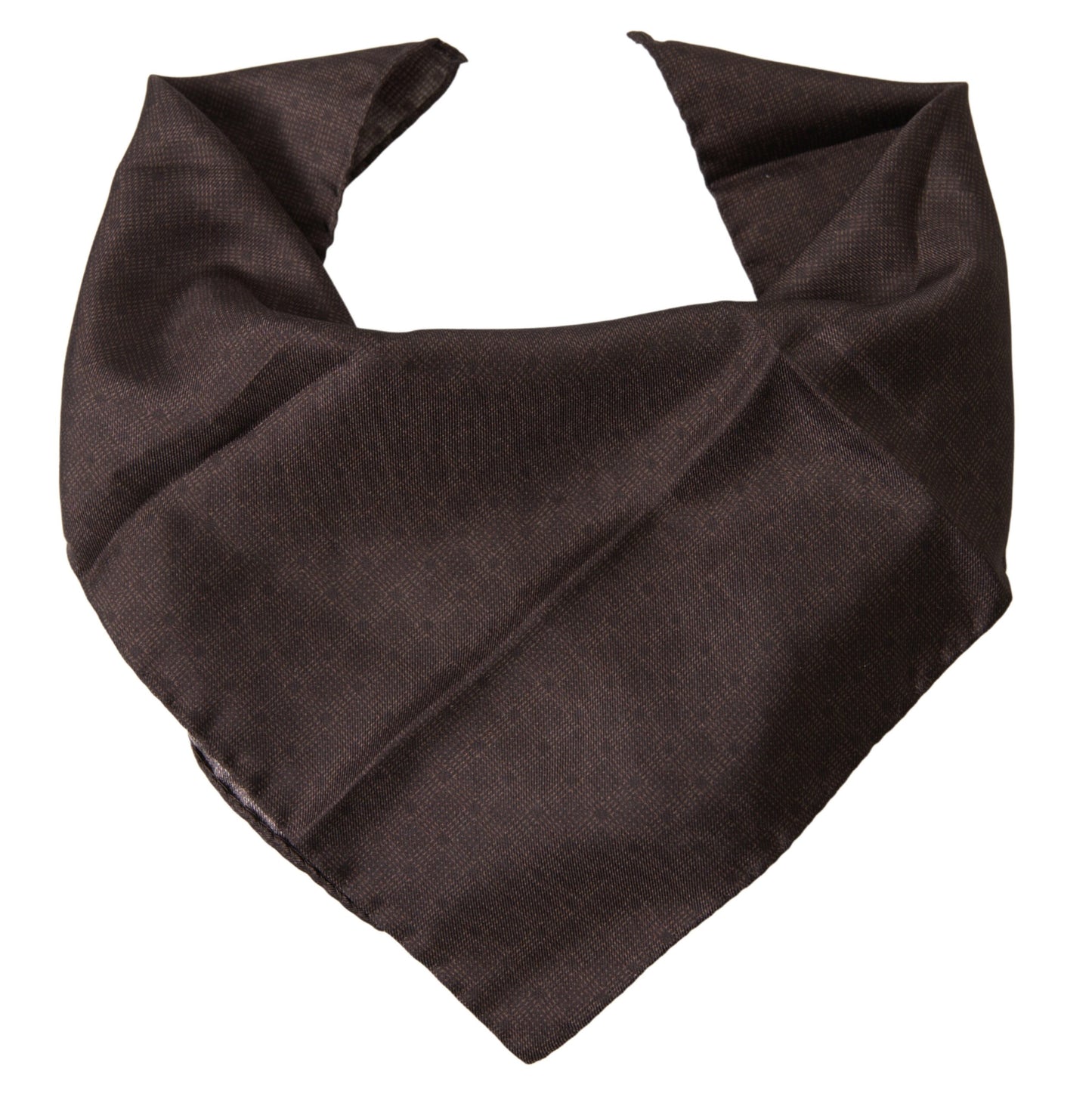 Brown Patterned Silk Square Handkerchief Scarf-Dolce & Gabbana-LabelTerrace.com