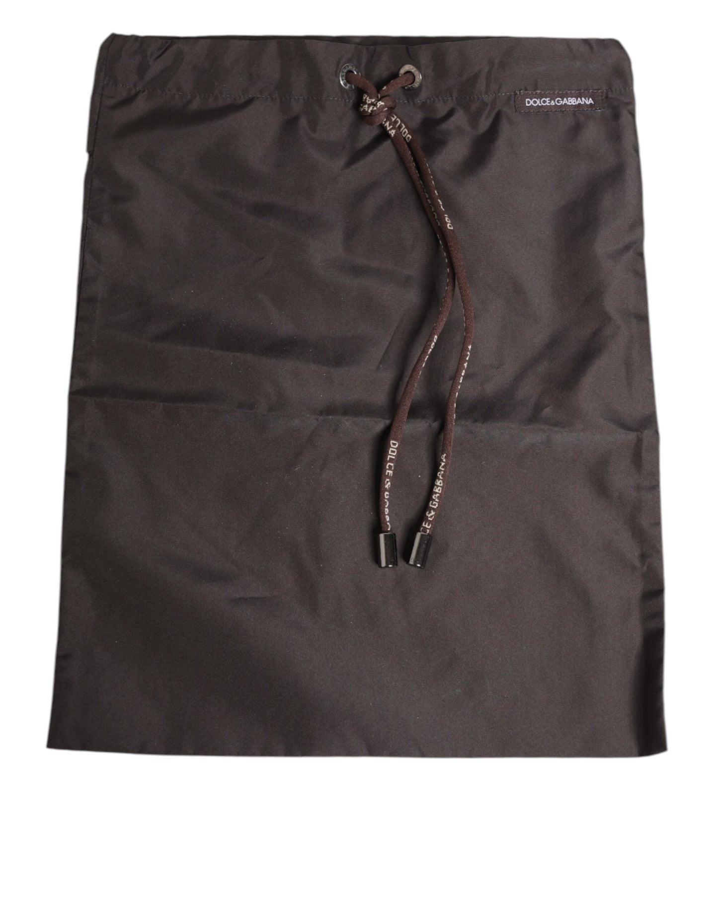 Brown Polyester Logo Elastic Waistband Swimwear-Dolce & Gabbana-LabelTerrace.com