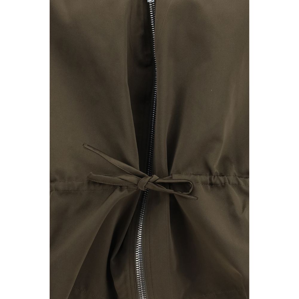 Brown Polyester Shell Jacket