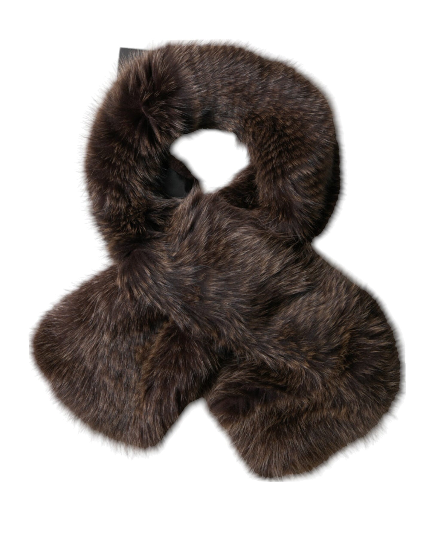 Brown Raccoon Fur Neck Warmer Winter Scarf-Dolce & Gabbana-LabelTerrace.com