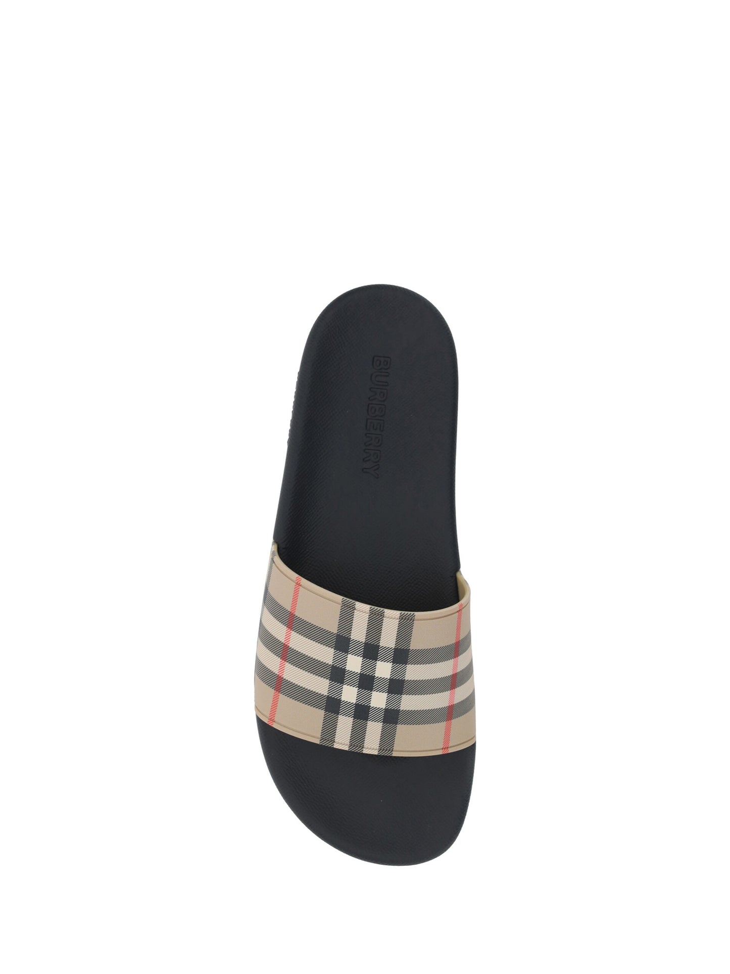 Brown Rubber Slides Sandals-Burberry-LabelTerrace.com