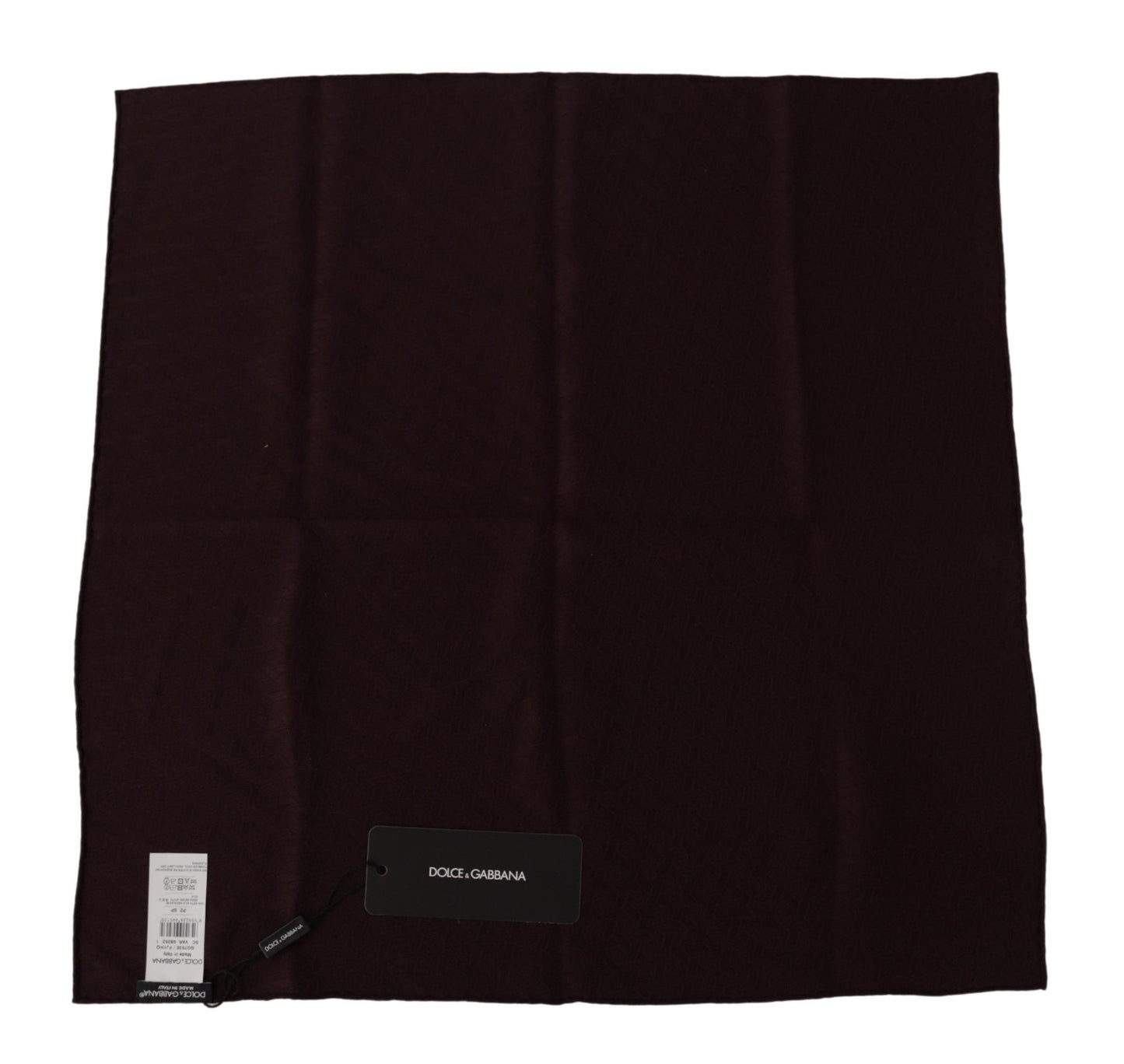 Brown Silk Blend Square Wrap Handkerchief Scarf-Dolce & Gabbana-LabelTerrace.com