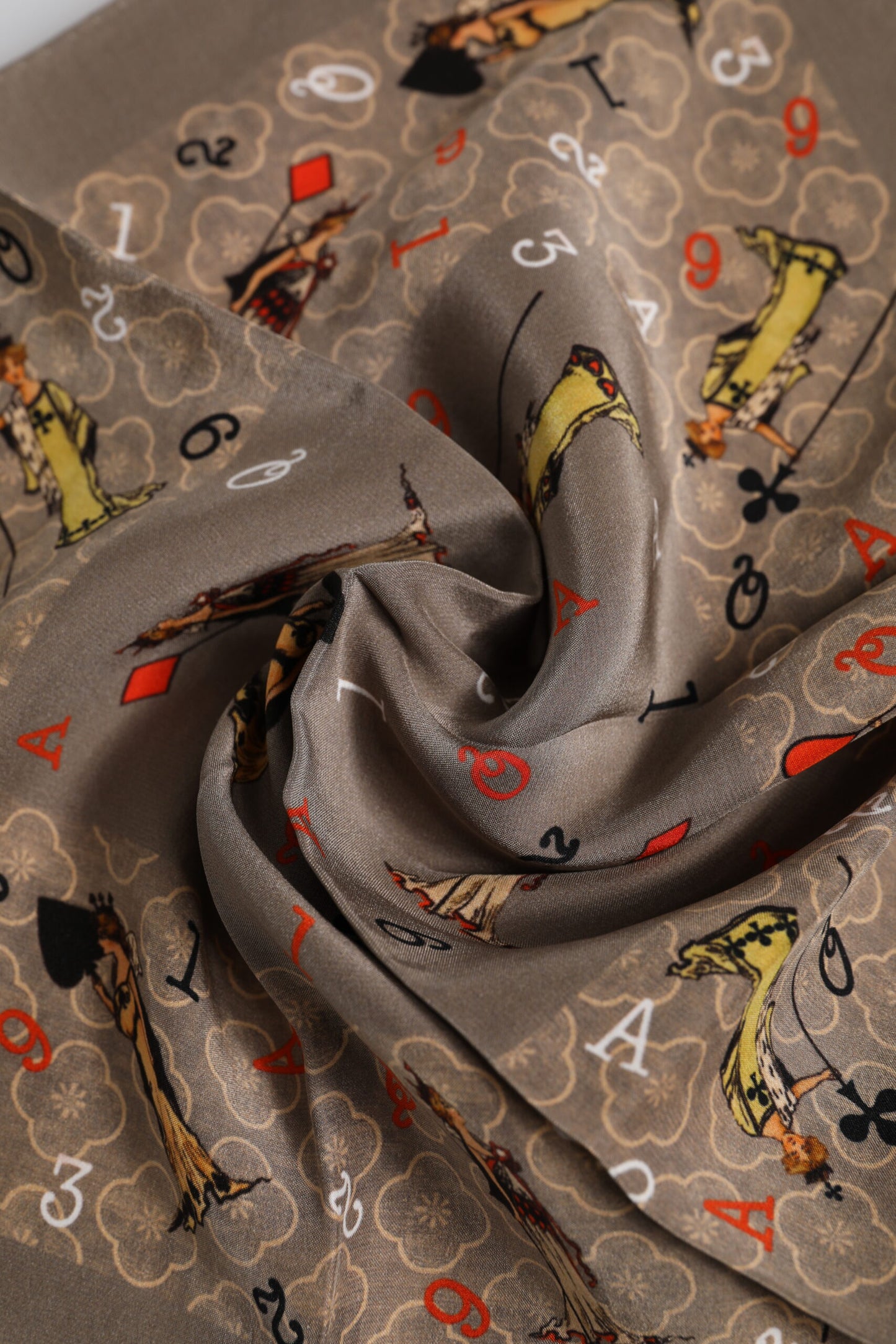 Brown Silk Printed Square Men Foulard Scarf-Dolce & Gabbana-LabelTerrace.com