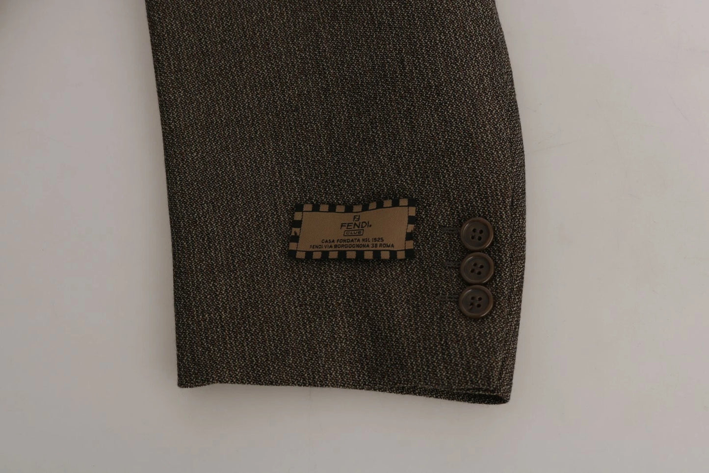 Brown Single Breasted Wool Suit-Dolce & Gabbana-LabelTerrace.com