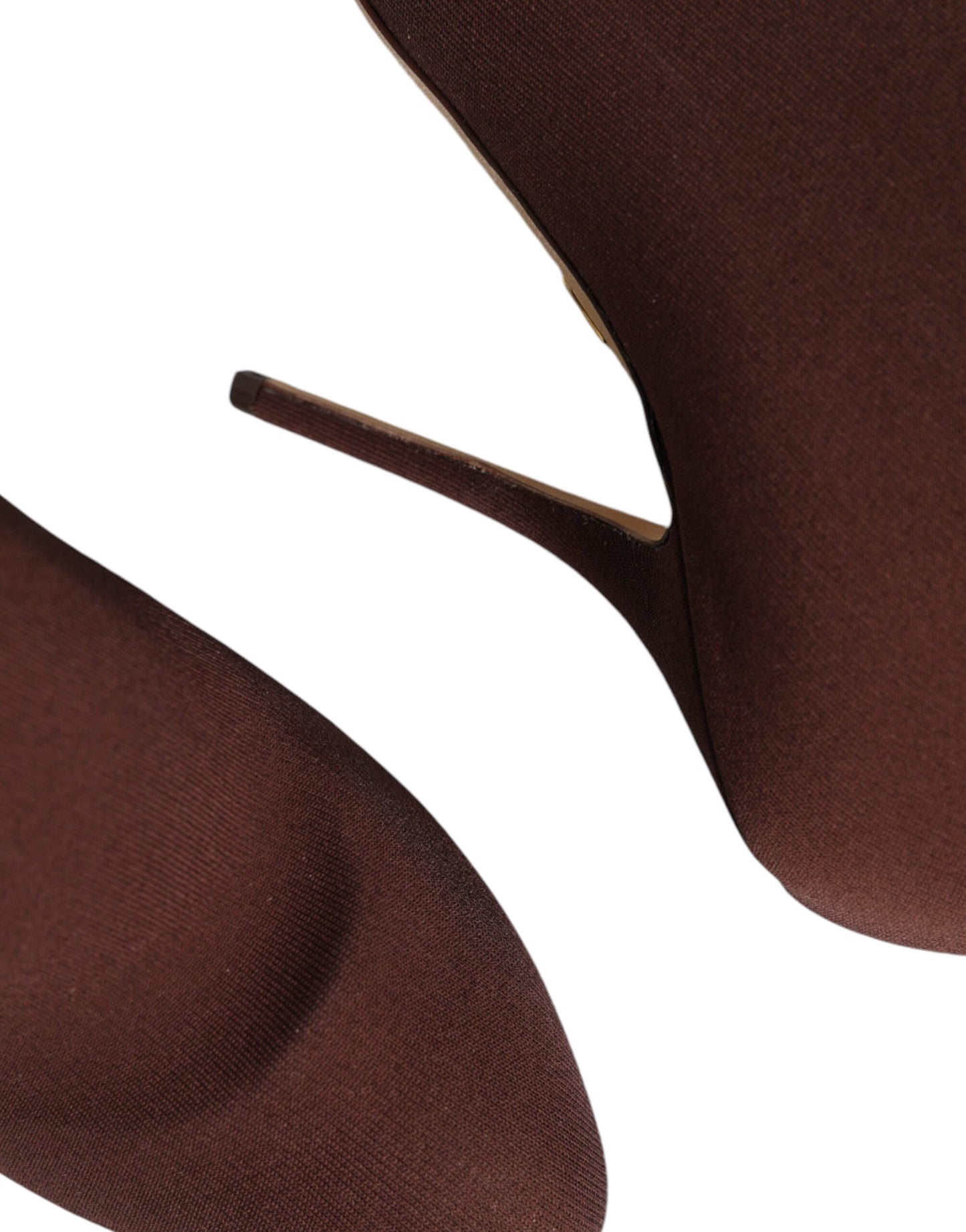 Brown Stiletto Heels Socks Ankle Boots Shoes-Dolce & Gabbana-LabelTerrace.com