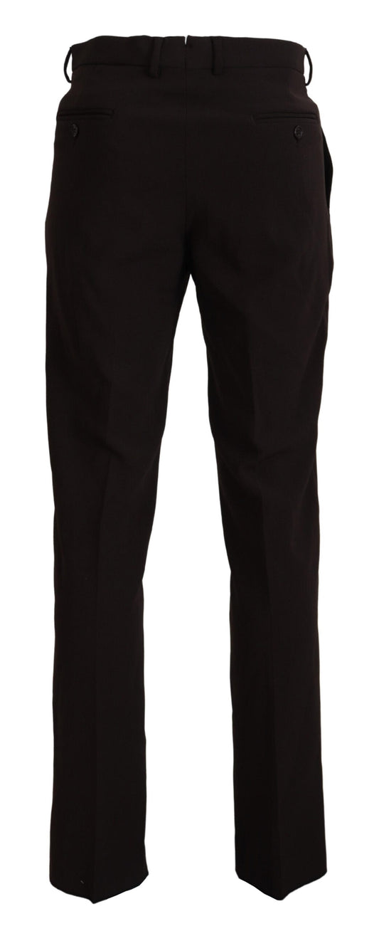 Brown Straight Fit Formal Men Pants-BENCIVENGA-LabelTerrace.com