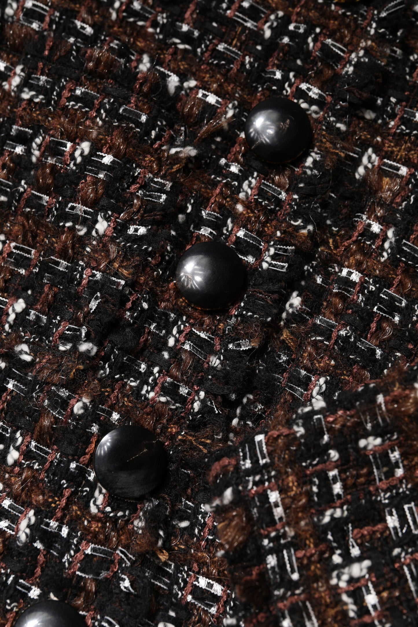 Brown Tweed Short Sleeves A-line Mini Dress-Dolce & Gabbana-LabelTerrace.com