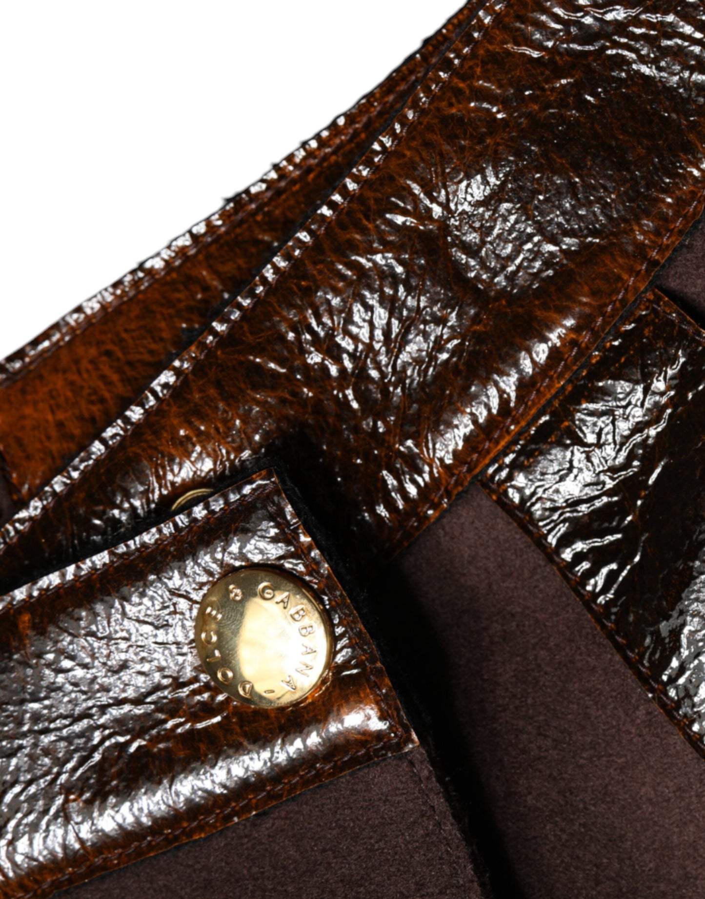 Brown Virgin Wool Mid Waist A-line Mini Skirt-Dolce & Gabbana-LabelTerrace.com