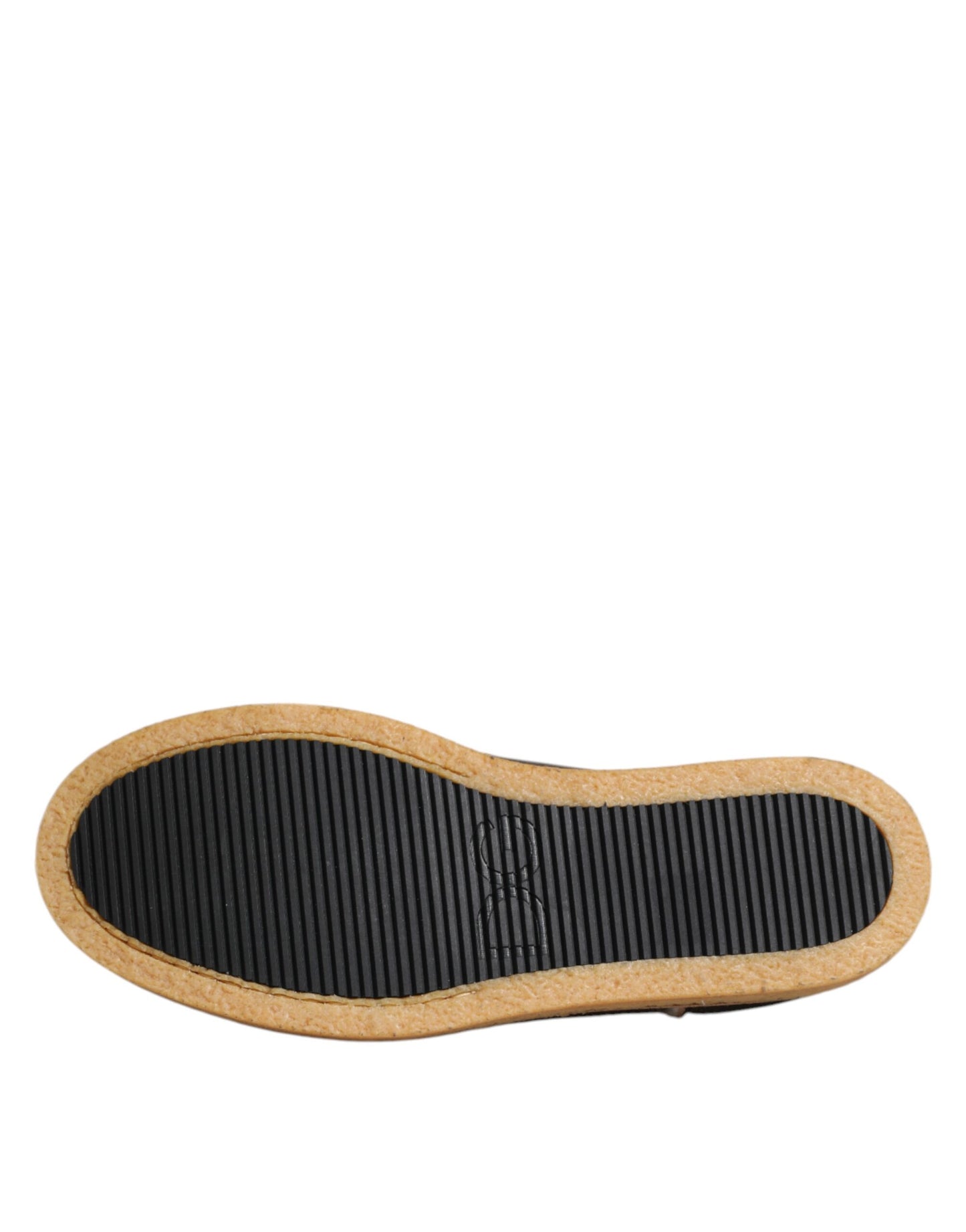 Brown White Calfskin Leather Loafers Shoes-Dolce & Gabbana-LabelTerrace.com