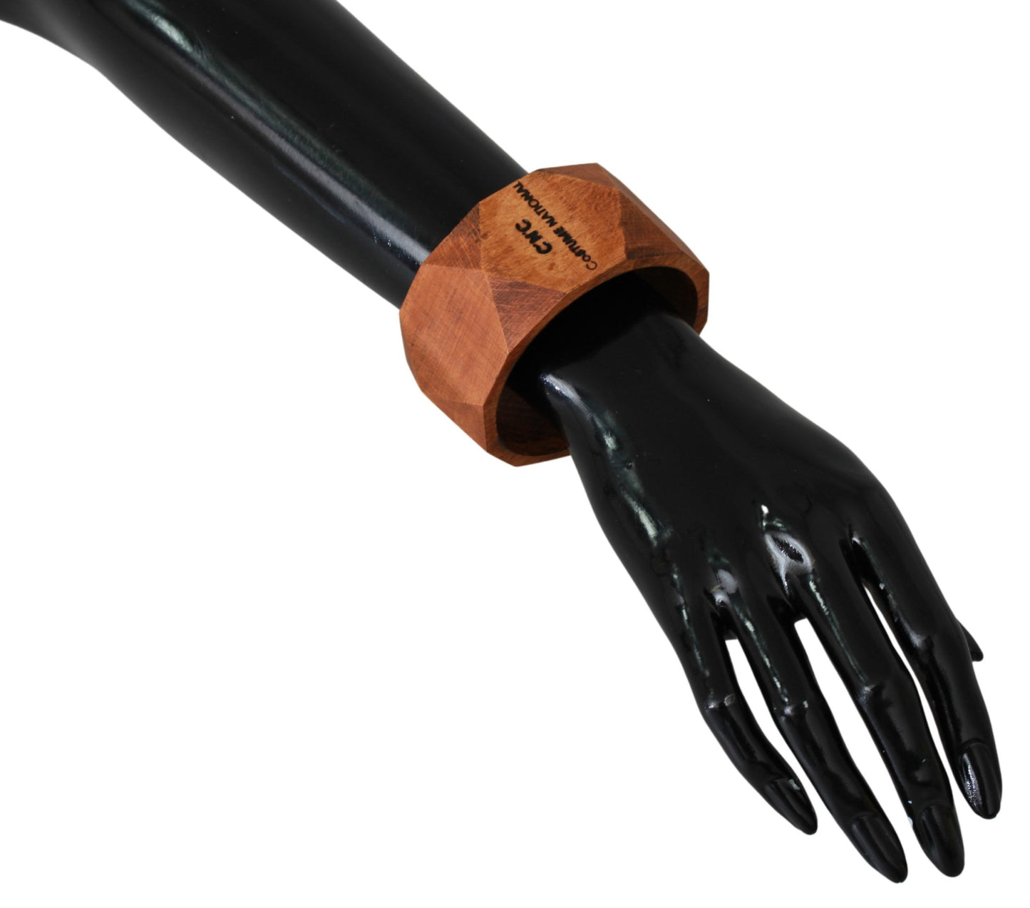 Brown Wooden Branded Bracelet-Costume National-LabelTerrace.com