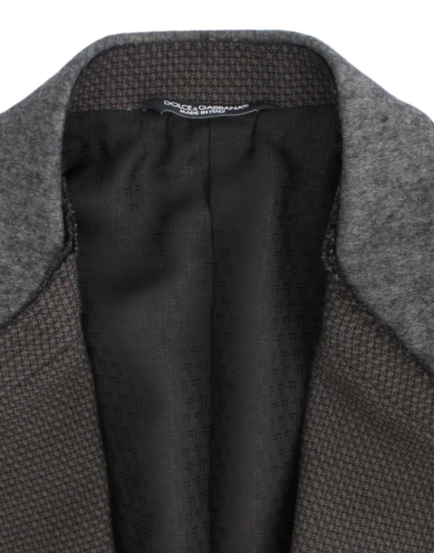 Brown wool slim fit blazer-Dolce & Gabbana-LabelTerrace.com