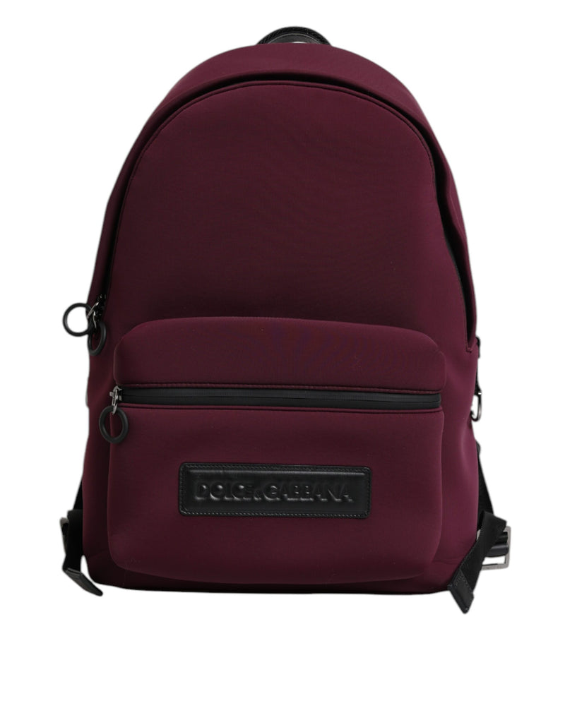 Burgundy Montreale Tecnico Textile Men Backpack Bag-Dolce & Gabbana-LabelTerrace.com
